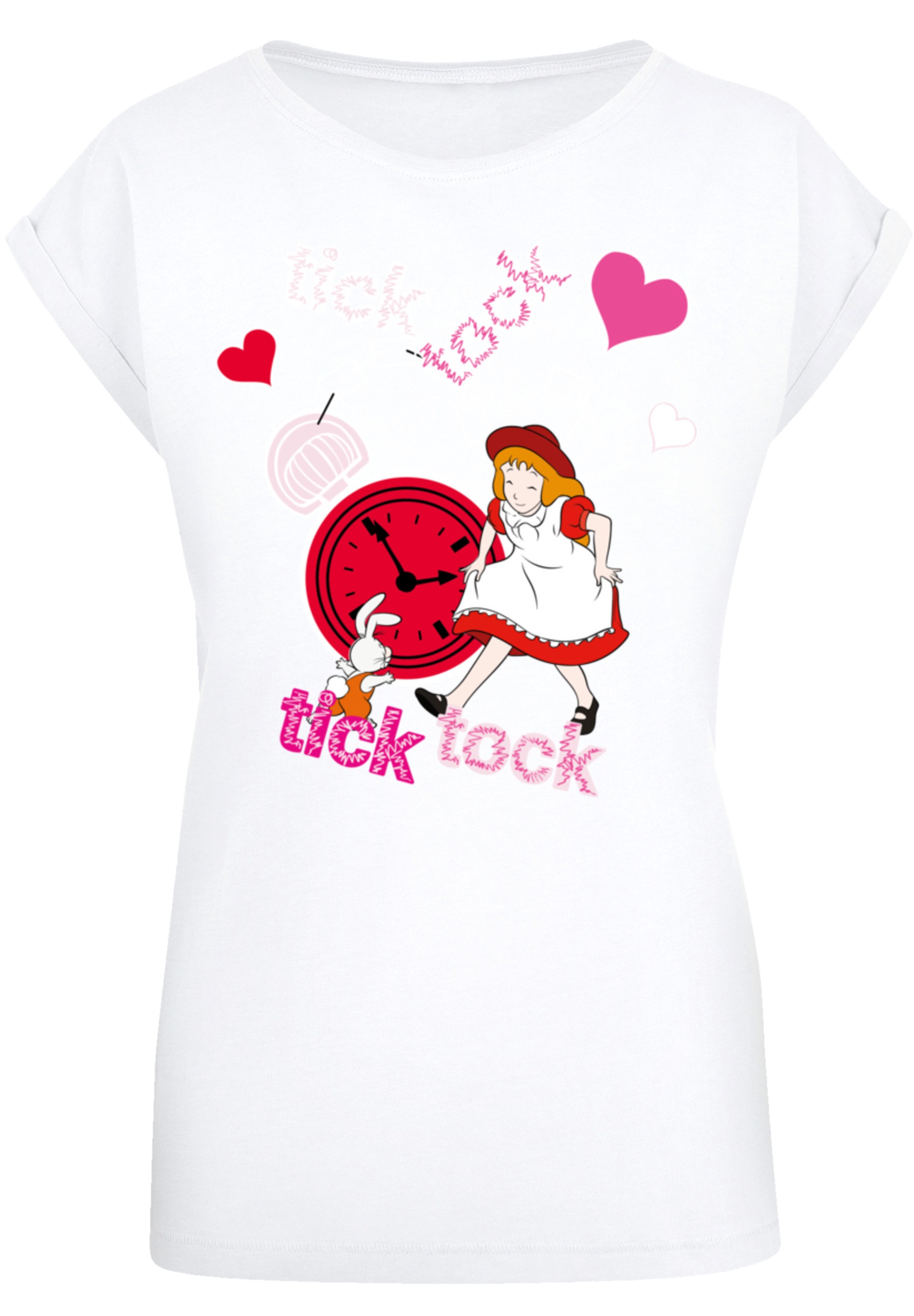 F4NT4STIC T-Shirt »Alice im Wunderland Tick Tock«, Retro, Heroes of Childhood, TV Serie