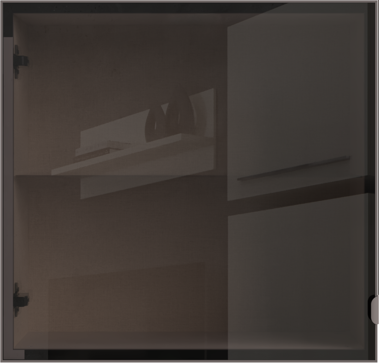 OTTO home Hängevitrine »Opera, Wandschrank, Schwebendes Design für modernen Wohnraum« UV lackiert, Soft Close Funktion, Wandmontiert