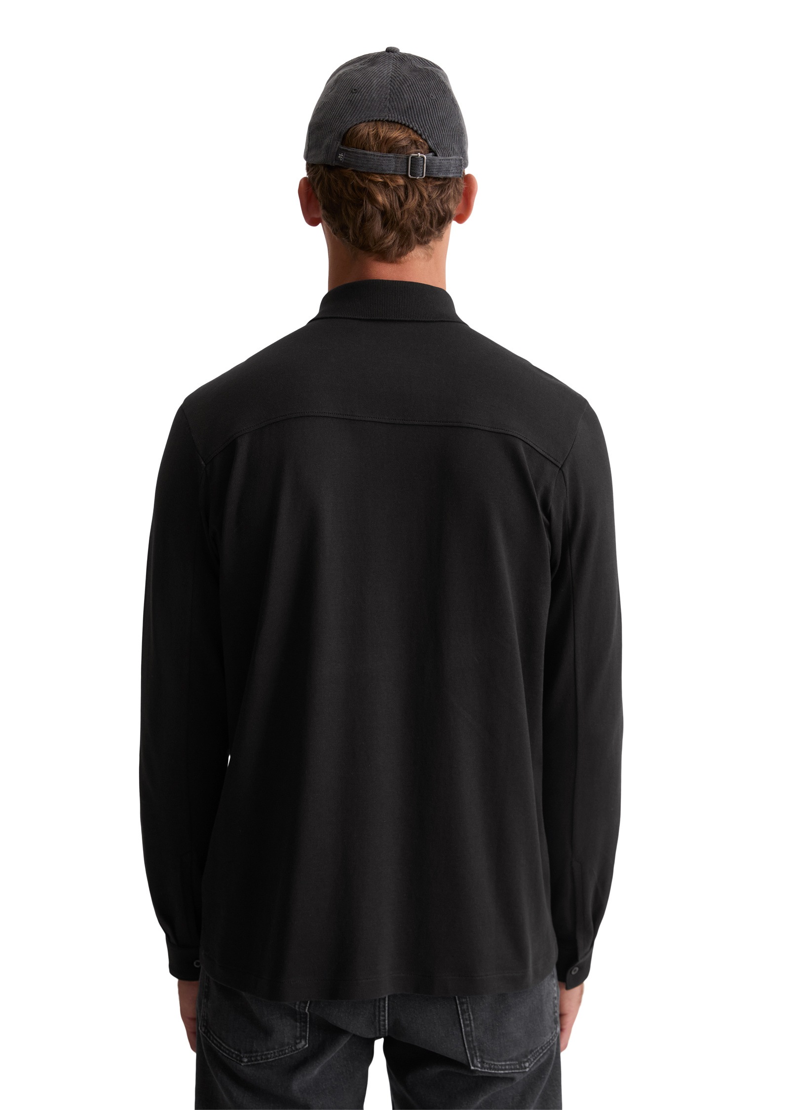 Marc O'Polo Langarm-Poloshirt »aus weichem Heavy Jersey«