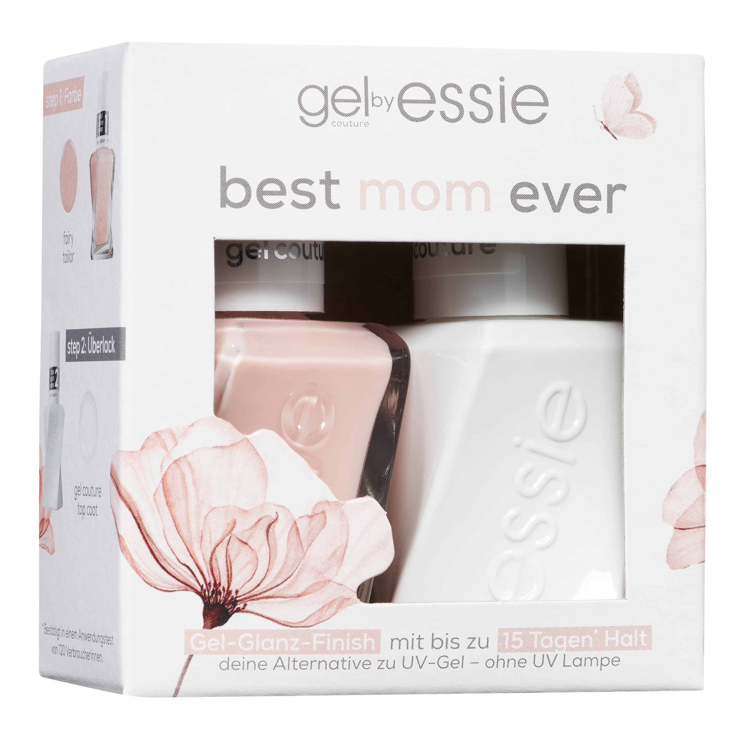 Nagellack-Set »Essie Nagellack Gel Couture Set«, (2 tlg.), mit natürlichen Inhaltsstoffen