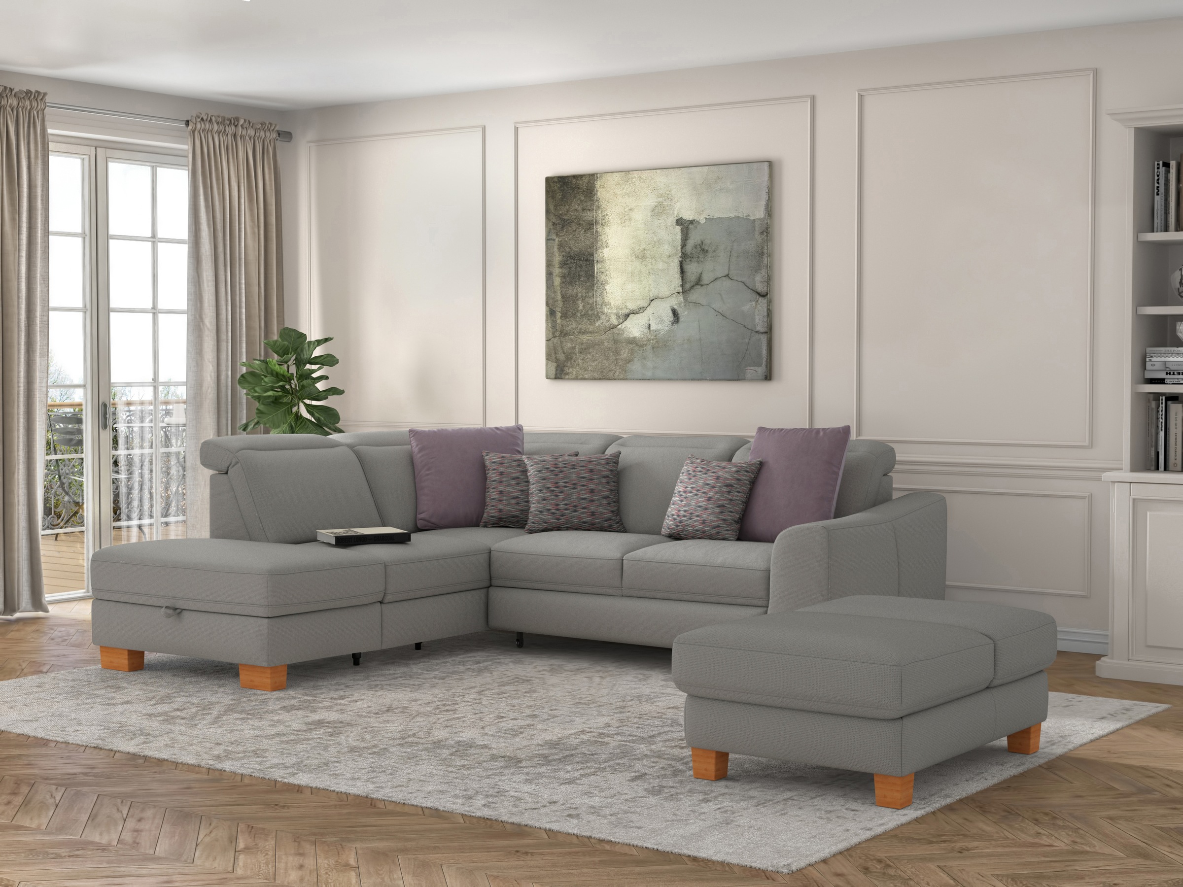 sit&more Ecksofa "Dundee L-Form", mit Federkern und Massivholzfüßen, wahlwe günstig online kaufen