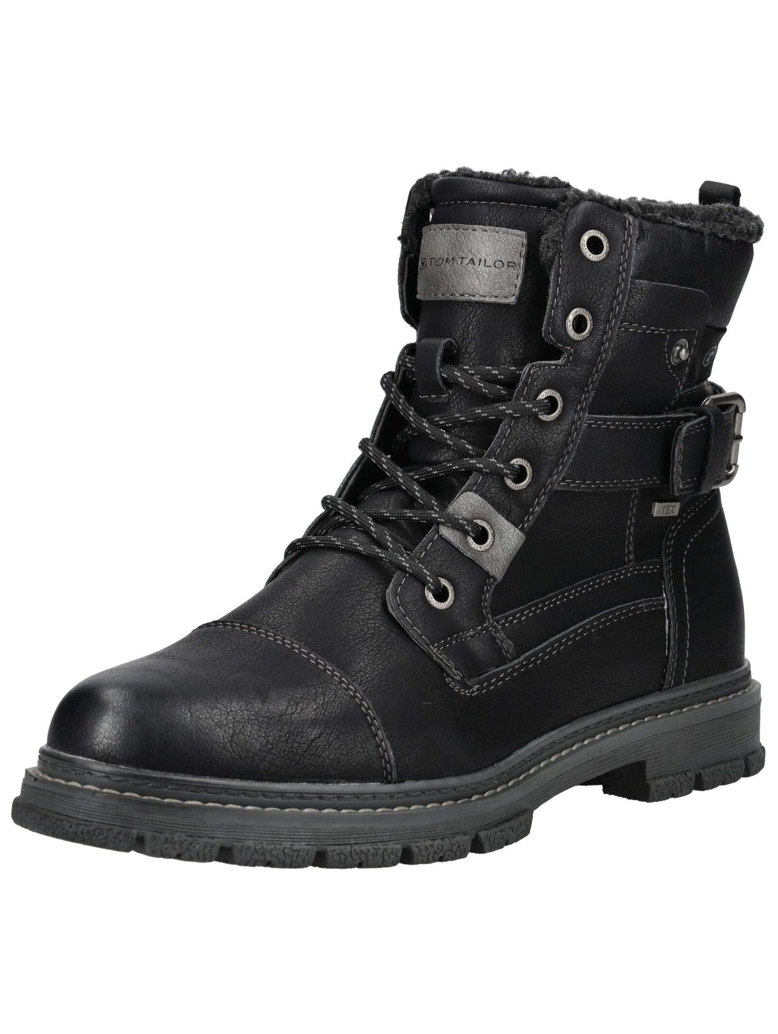 TOM TAILOR Schnürstiefelette "Tom Tailor Stiefelette Lederimitat" günstig online kaufen