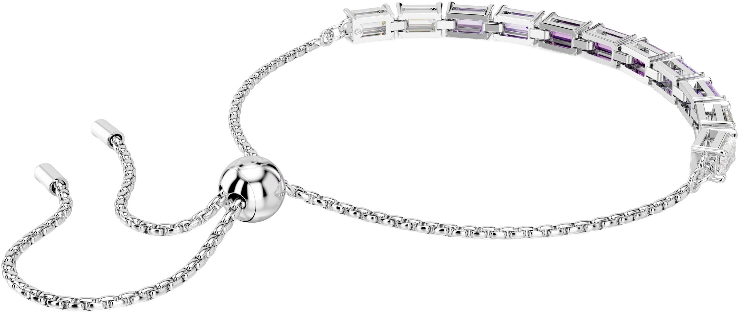Armband SWAROVSKI "Schmuck Geschenk Matrix Armkette", lila (metallfarben, lila, lila), Armbänder, Damen, Metall, Armband, mit Swarovski Kristall 2