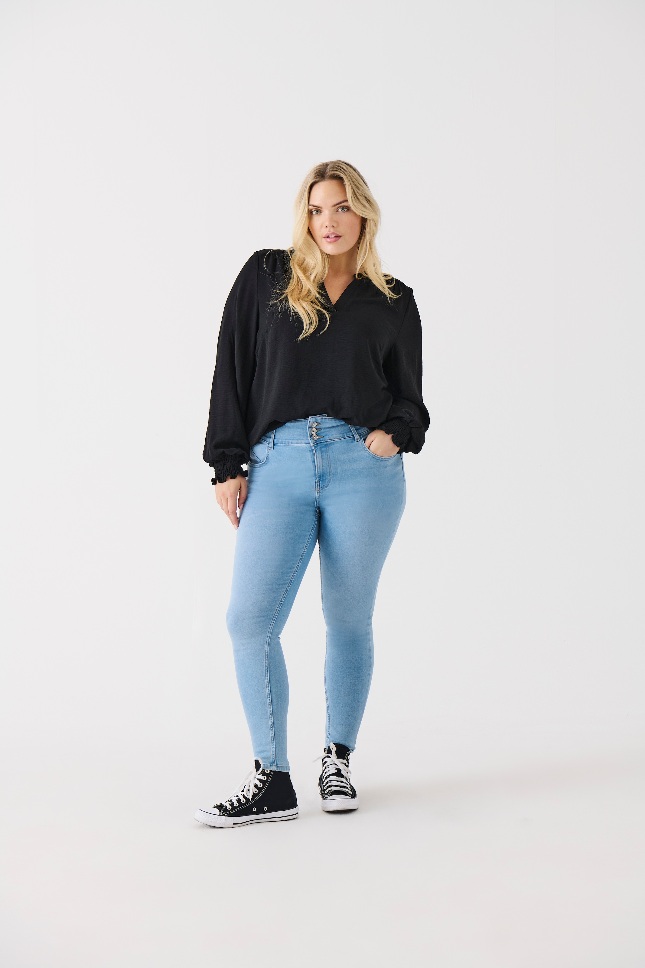 ONLY CARMAKOMA High-waist-Jeans "CARANNA HW SKINNY ANK DNM ANA NOOS" günstig online kaufen