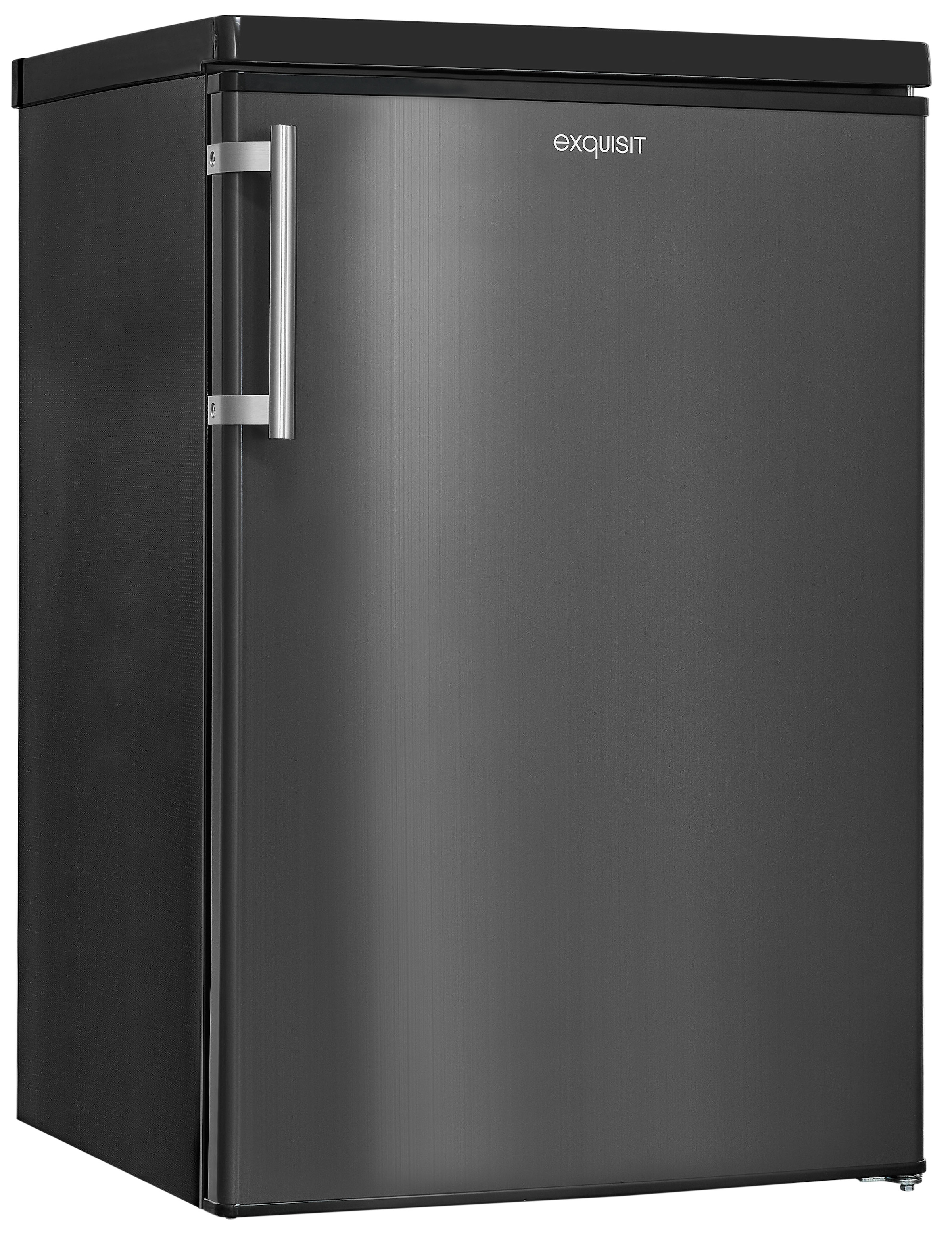 exquisit Kühlschrank KS16-V-H-040E inoxlook-az »KS16-V-H-040E inoxlook-az« 85,5 cm hoch 55 cm breit