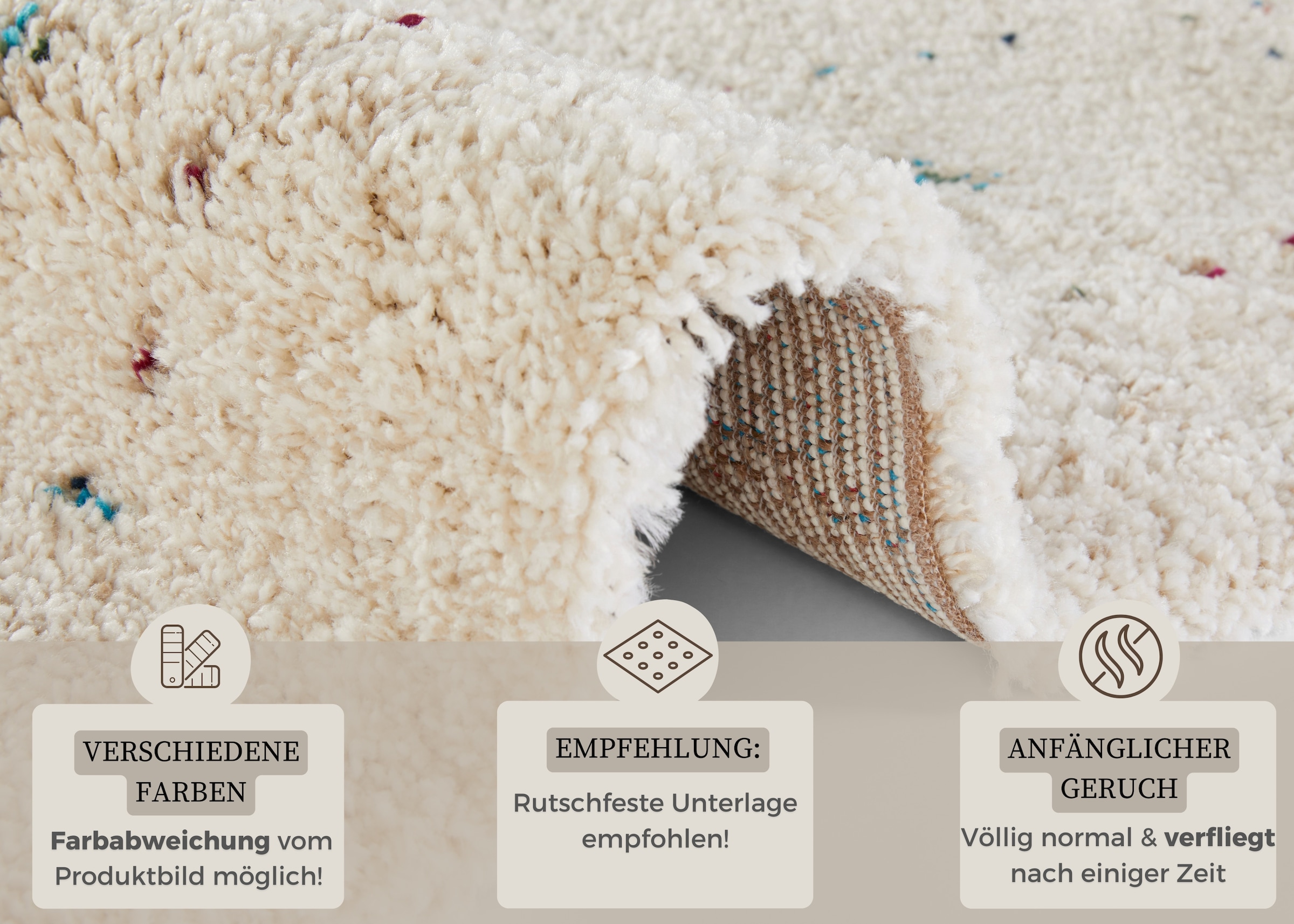 HANSE Home Hochflor-Teppich »TEO«, rechteckig, 30 mm Höhe, Shaggy, Flokati, Weich, Boho, Wohnzimmer, Schlafzimmer, Kinderzimmer