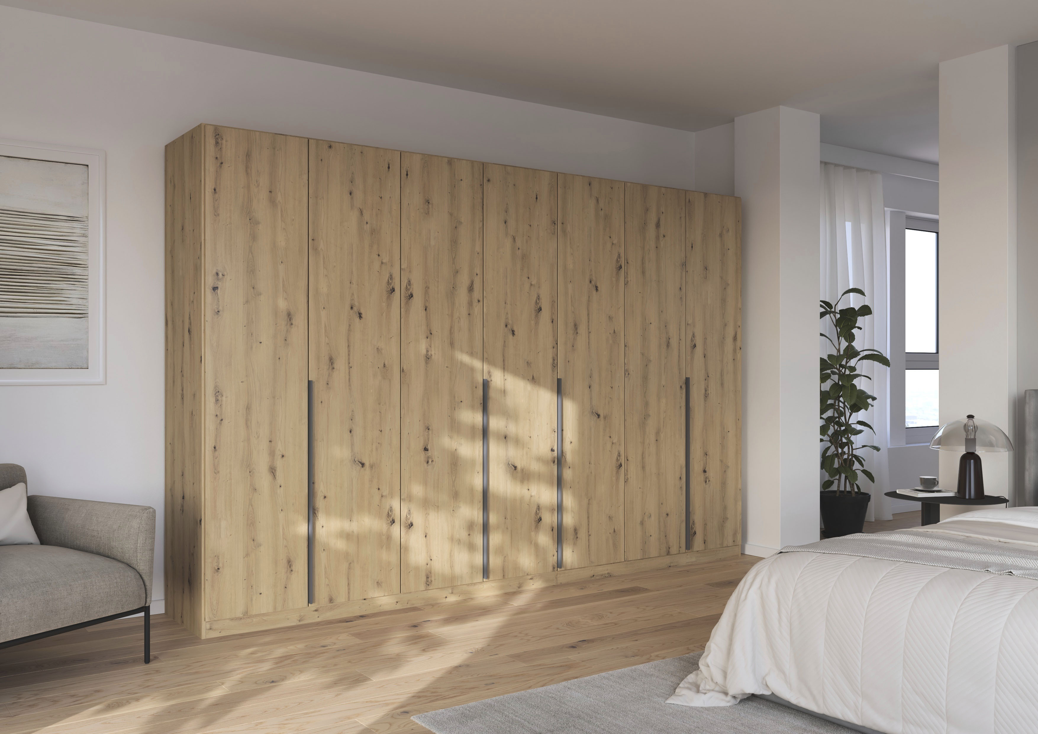 Thumbnail - rauch Drehtürenschrank "Kleiderschrank Schrank Garderobe AGORDO TOPSELLER Schlafzimmer" in zwei Griff-Farben, Breiten 91...