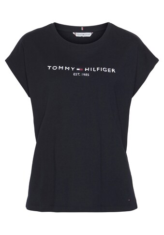 Tommy Hilfiger Rundhalsshirt »RLX HILFIGER OPEN-NK TEE CAP SLV«, mit Tommy Hilfiger... kaufen