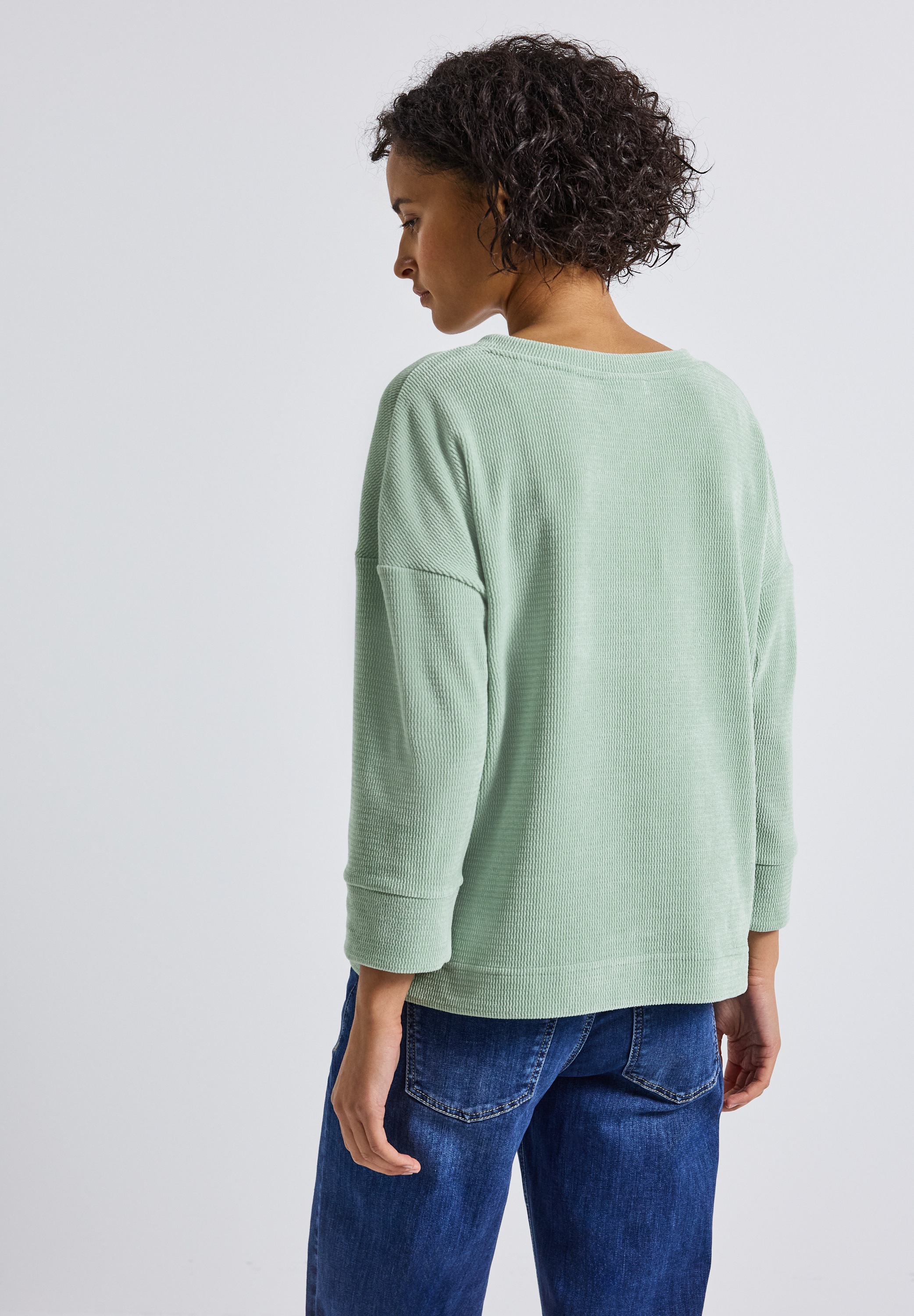 STREET ONE 3/4-Arm-Shirt mit V-Ausschnitt günstig online kaufen