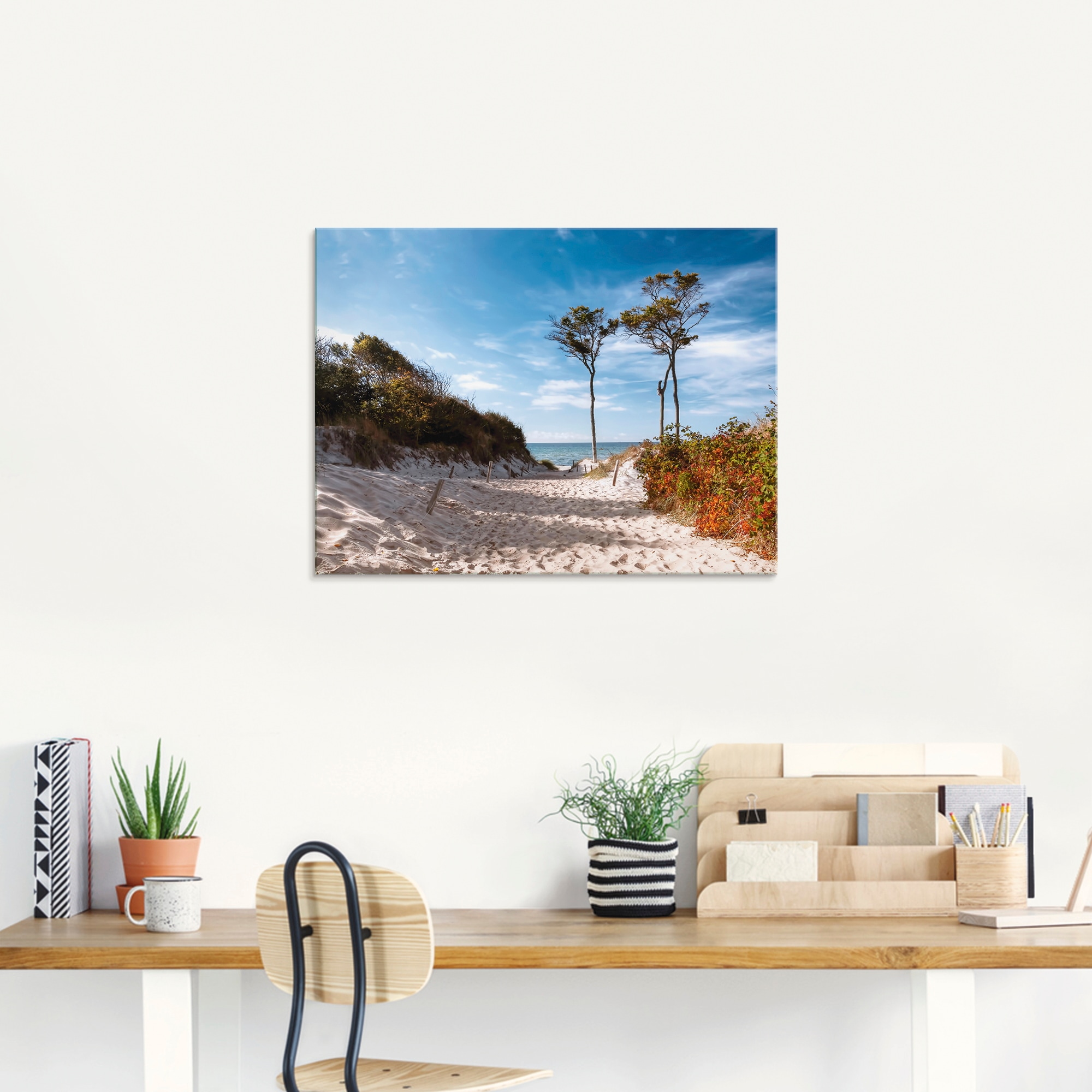 Artland Glasbild »Weststrand Darss«, Strand, (1 St.), in verschiedenen Größen