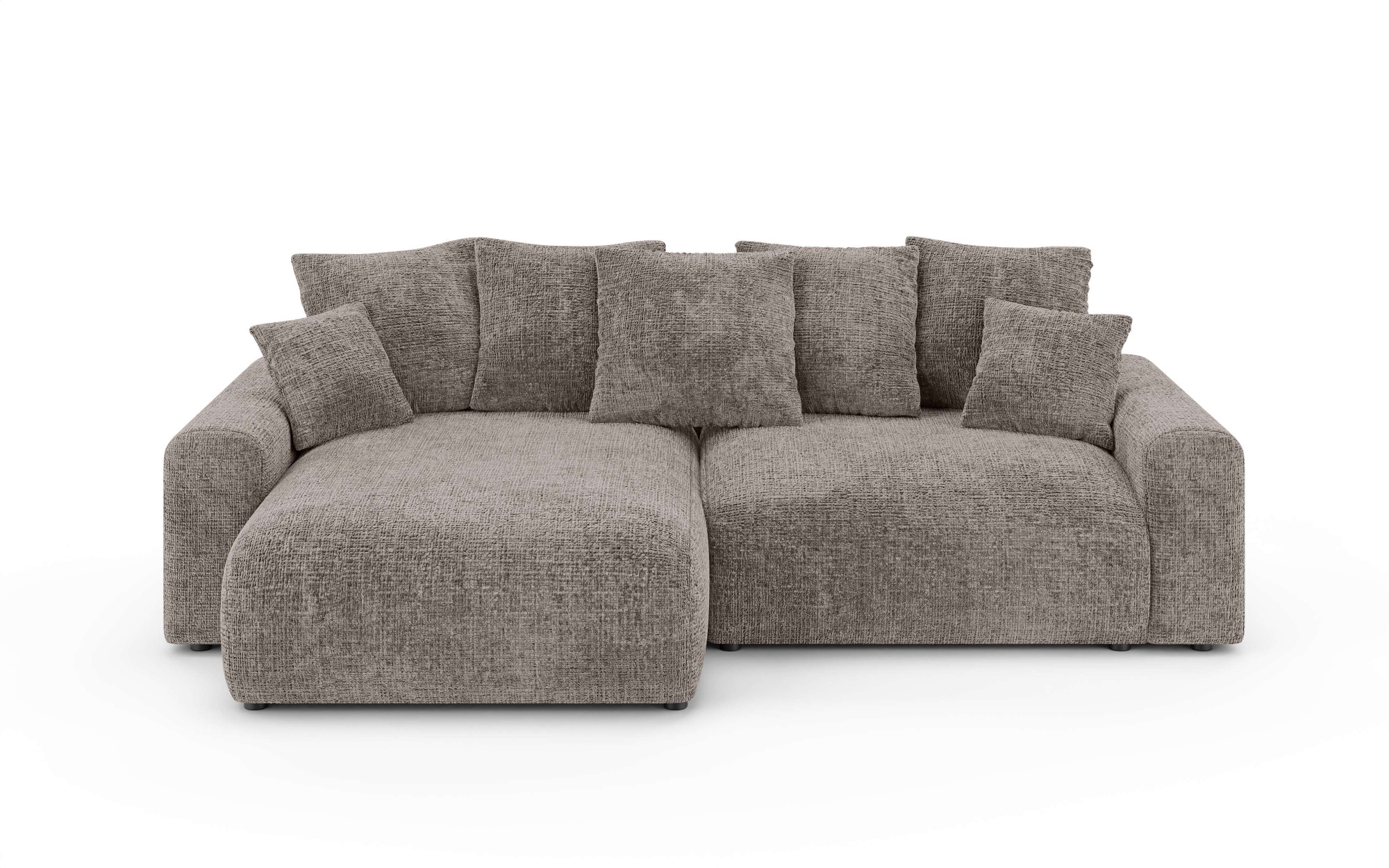 Home affaire Ecksofa »LAKESIDE klein mit Bettfunktion und Bettkasten, B/T/H 235/142/84 cm«, L-Form, Recamiere beidseitig montierbar, mit Wellenunterfederung