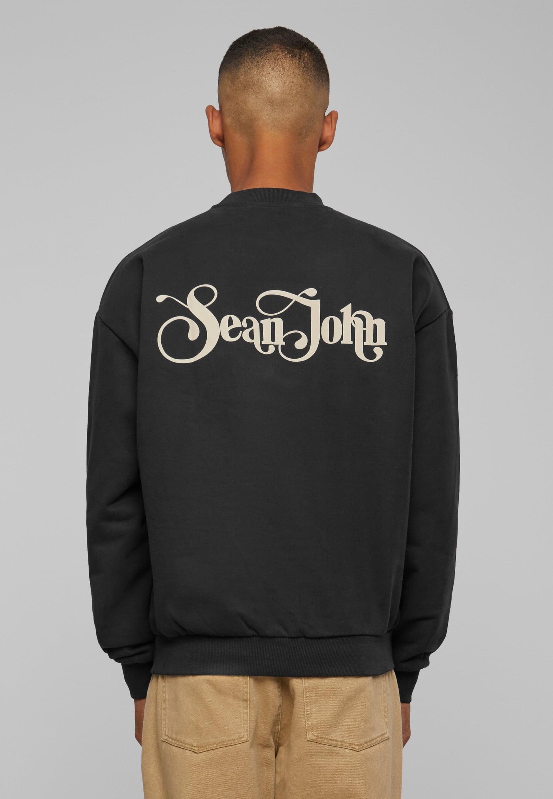 Sean John Rundhalspullover »Sean John Herren JM233-021-2 SJ Script Logo Retro Backprint Crew«