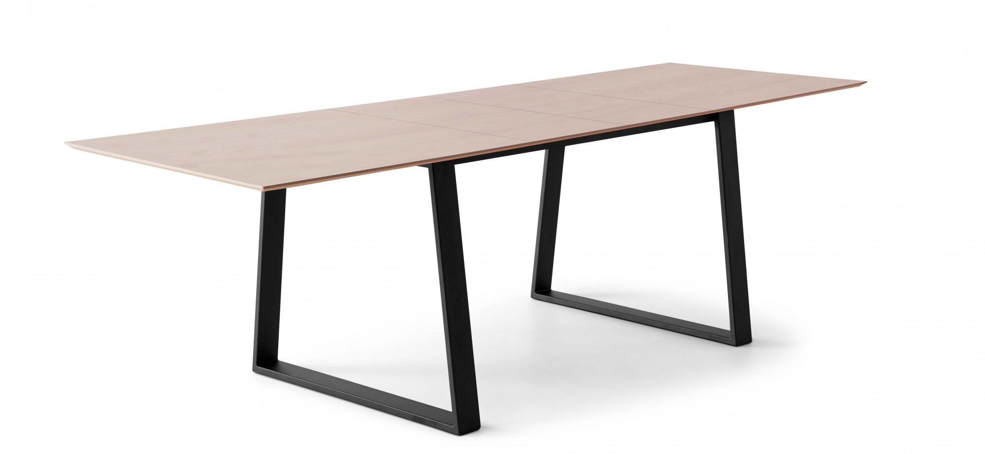Hammel Furniture Esstisch »Meza Designtisch mit Auszugsfunktion und 2 Einlegeplatten«, (1 St.), rechteckige Tischplatte MDF, Trapez Metallgestell