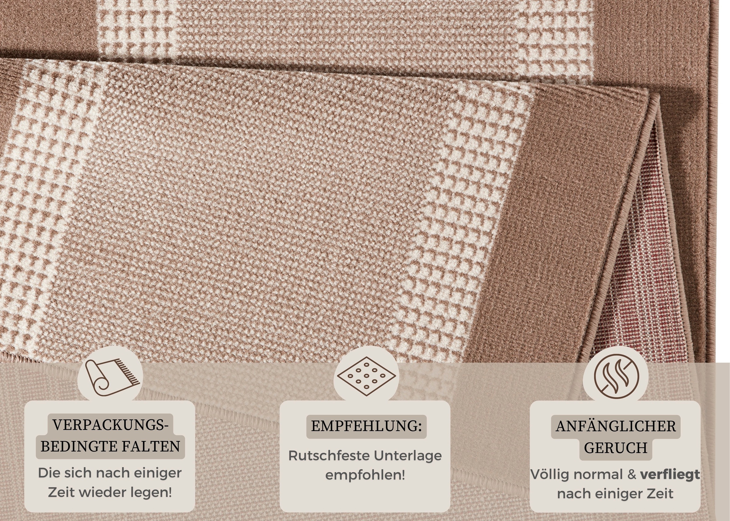 HANSE Home Teppich »Band«, rechteckig, 9 mm Höhe, Kurzflor, weich, Läufer Größen, Wohnzimmer, Schlafzimmer, Esszimmer