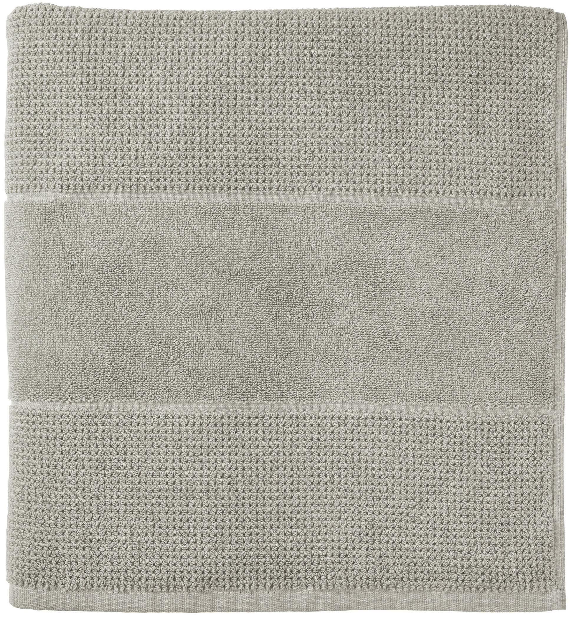 Saunatuch SCHIESSER, B:75cm L:200cmgrau, Frottier, Frottier, Handtücher, "Turin in angesagter Reiskornoptik", Made in Green