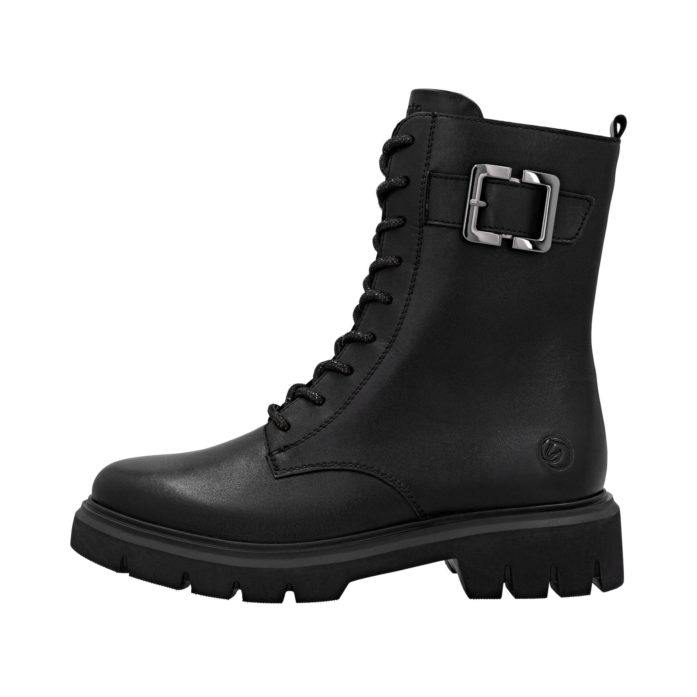 Remonte Schnürboots, Stiefelette, Boots, Profilsohle, Blockabsatz mit Zierschnalle