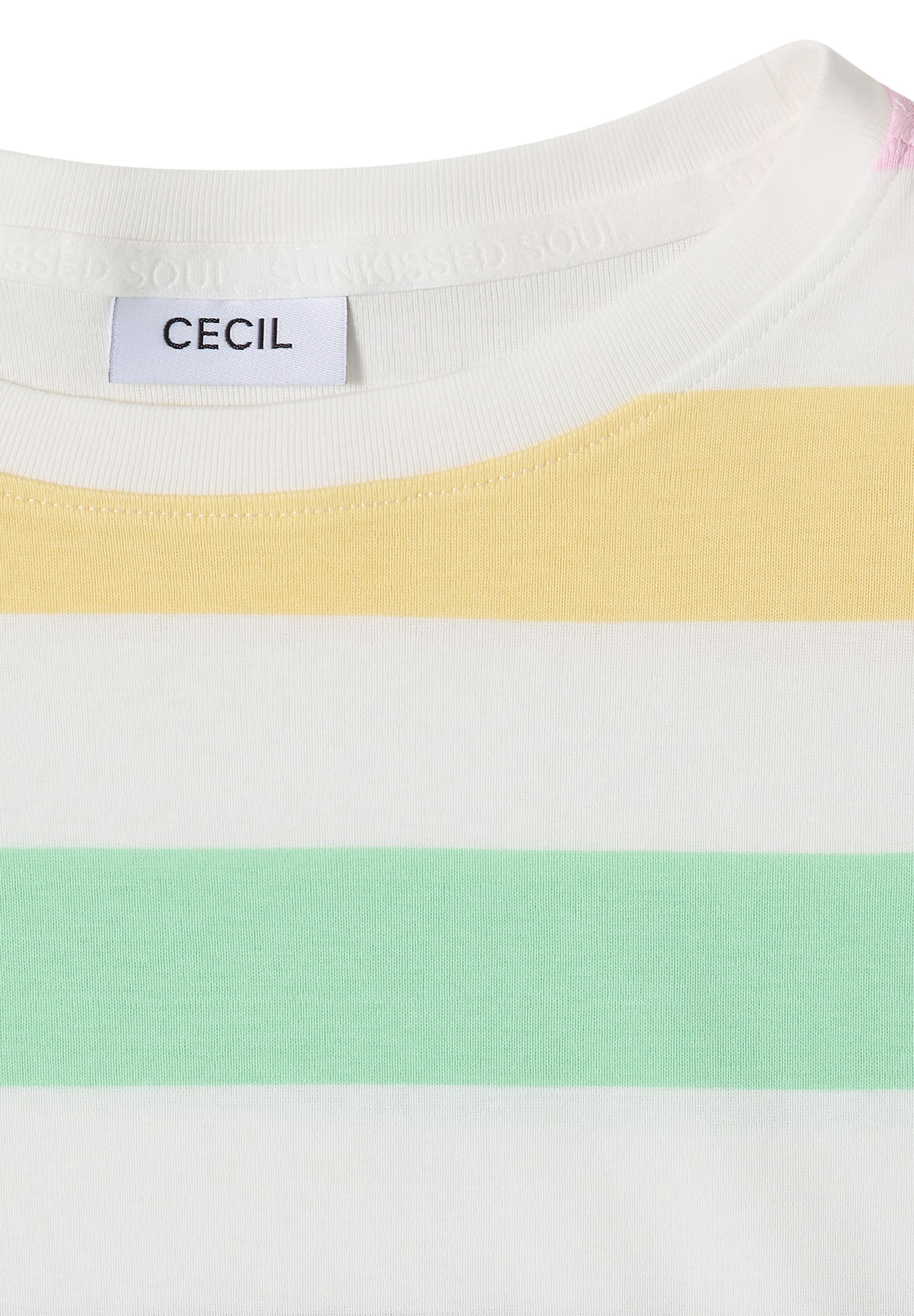 Cecil Kurzarmshirt Sommershirt mit Mulitcolor-Streifen