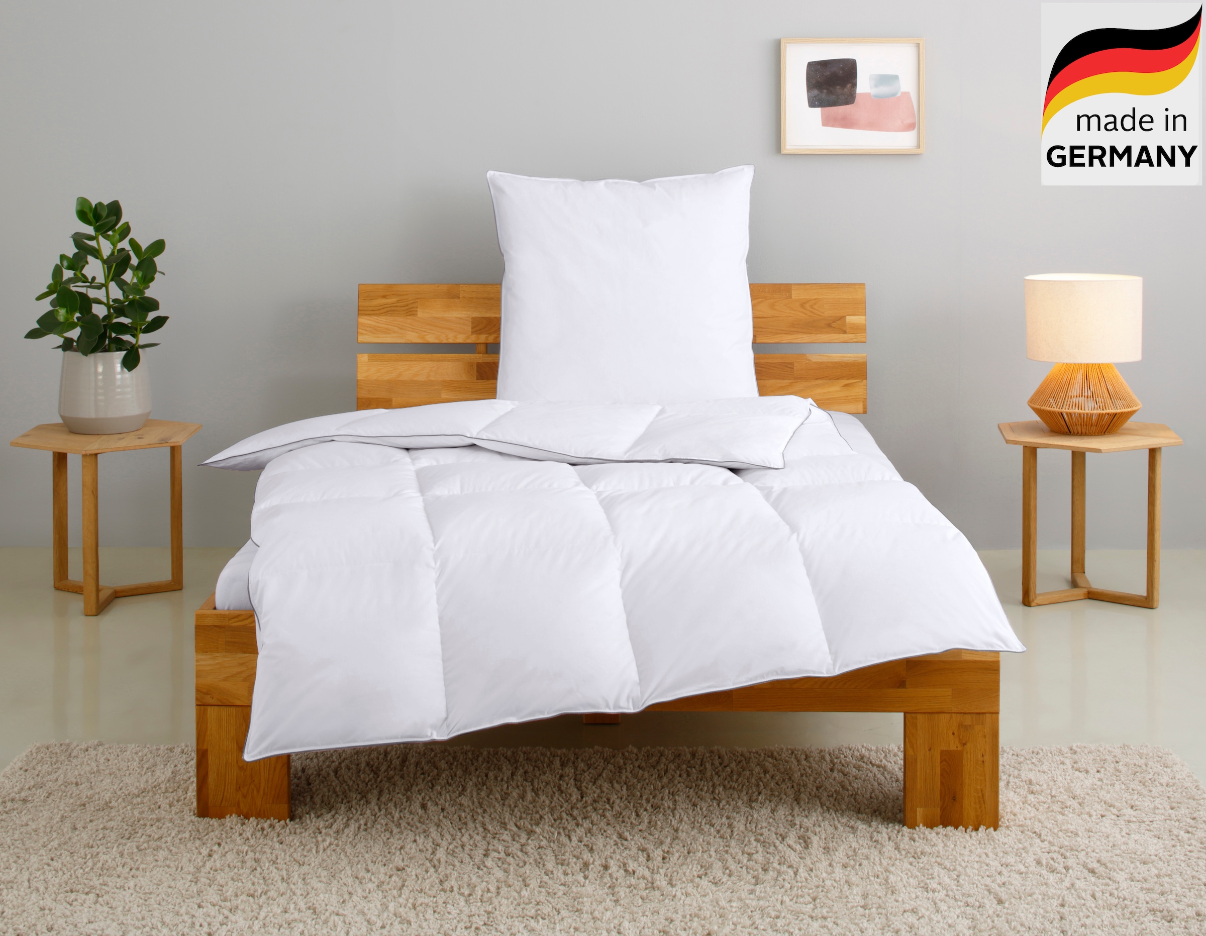 OTTO home Daunenbettdecke + Kopfkissen "TAMINS, Bettdecke 135x200 cm und 15 günstig online kaufen