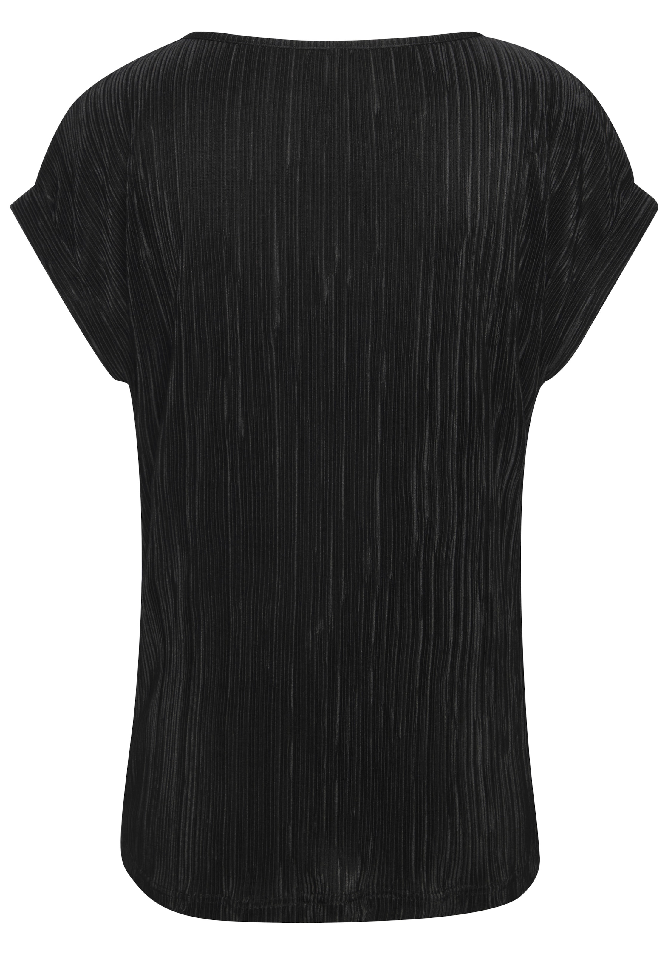 LASCANA Kurzarmshirt aus leicht plissierter Ware