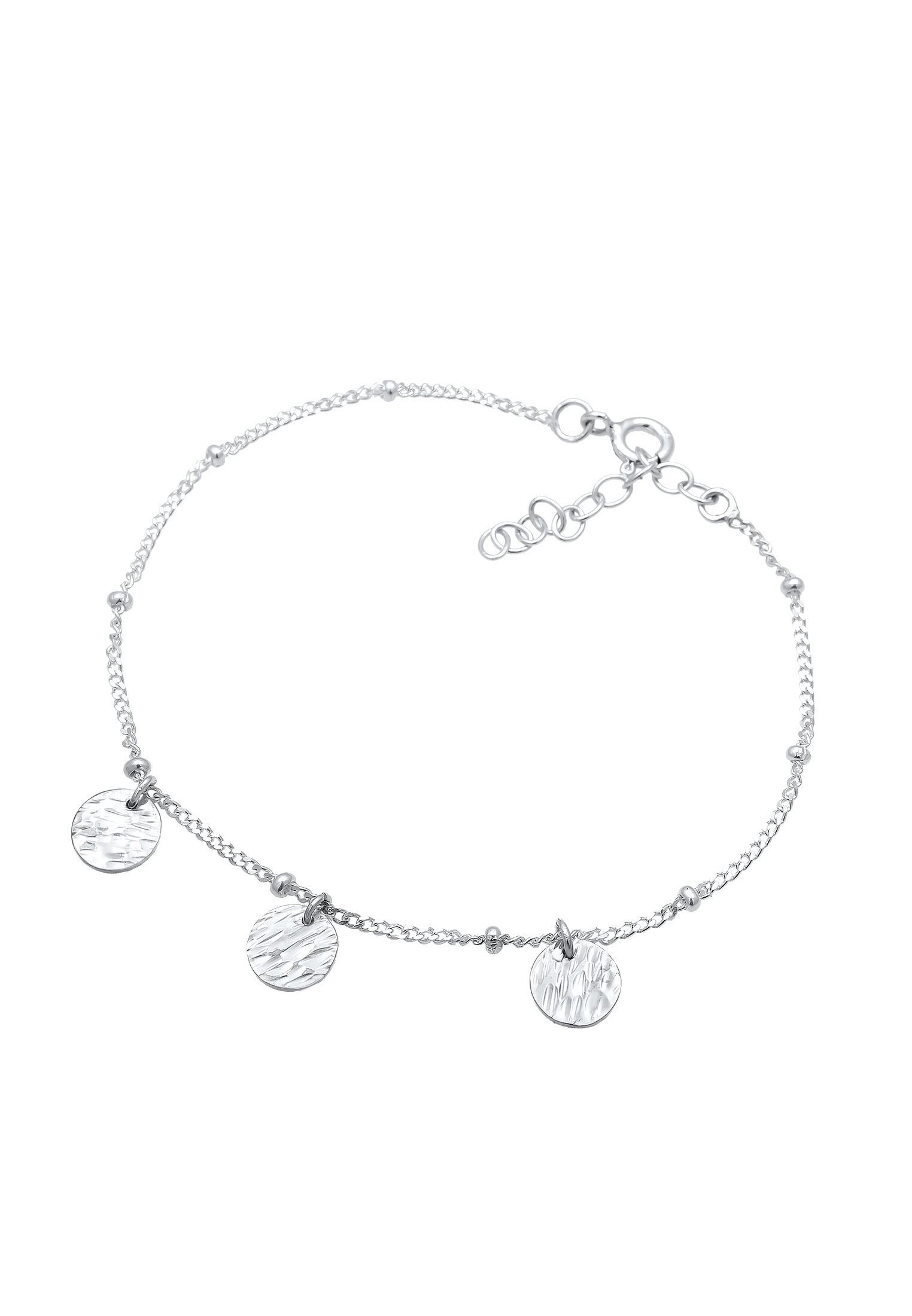 Elli Armband »Kugelkette Plättchen Design 925 Sterling Silber«