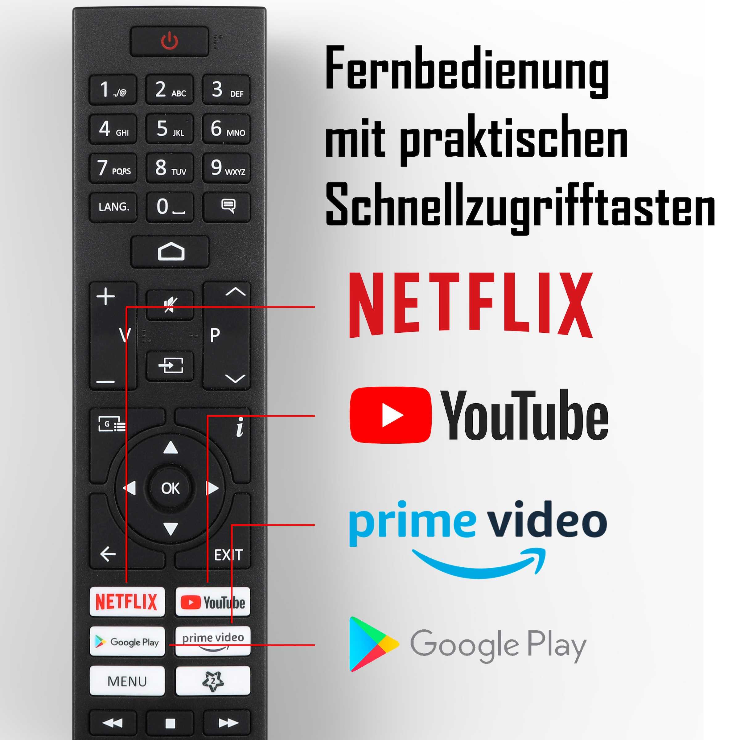 JVC LED-Fernseher »LT-43VA3355«, 4K Ultra HD, Android TV-Smart-TV