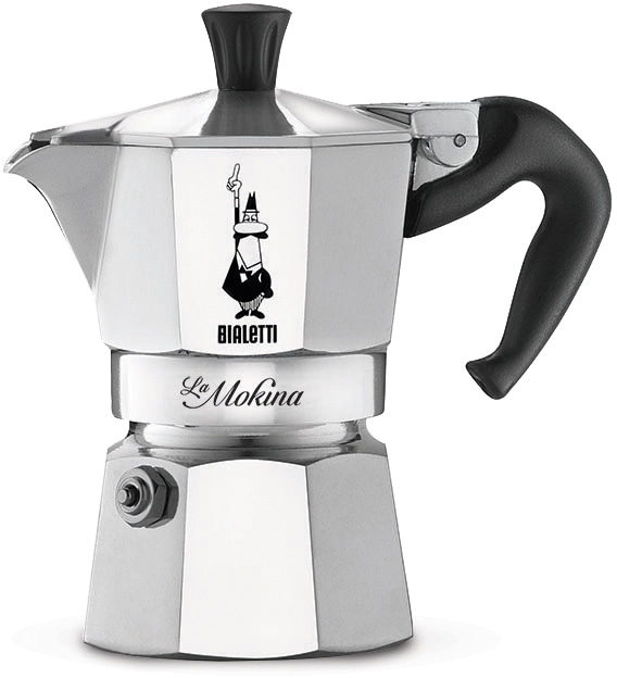 BIALETTI Espressokocher "Moka Express La Mokina", 0,04 l Kaffeekanne, für den Espressoschluck zwischendurch, Aluminium