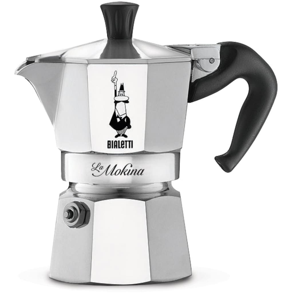 BIALETTI Espressokocher »Moka Express La Mokina«, 0,04 l Kaffeekanne, für den Espressoschluck zwischendurch, Aluminium