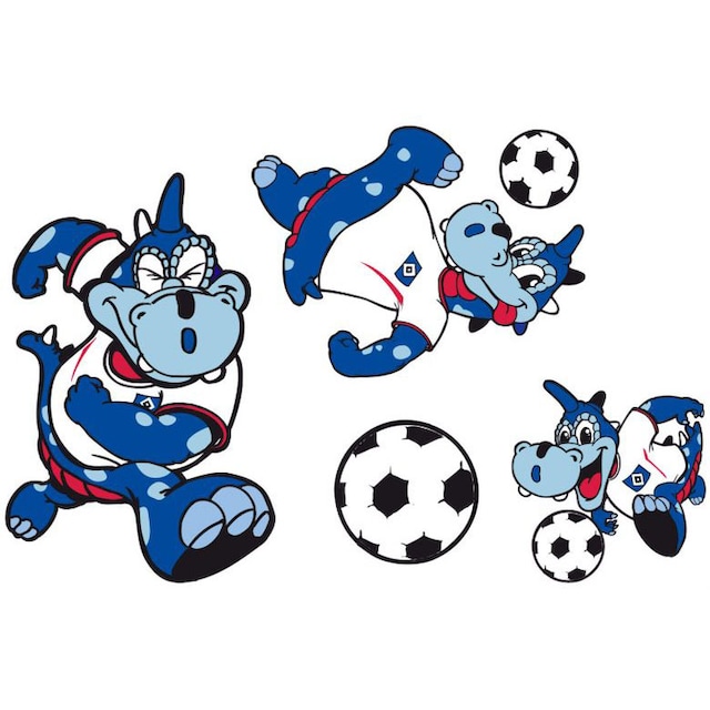 Wall-Art Wandtattoo »Fußball HSV Maskottchen Set«, (1 St.) kaufen | BAUR