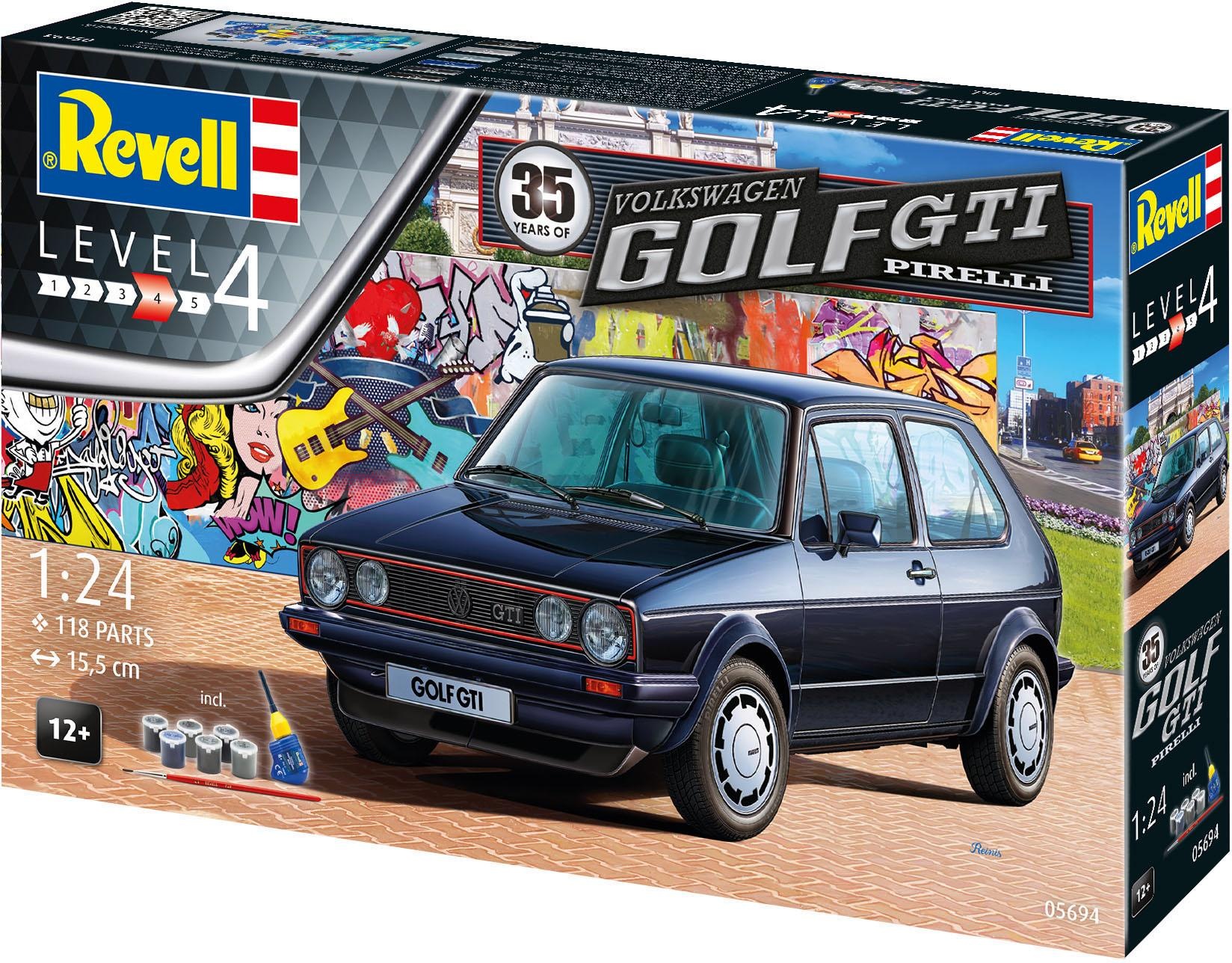 Revell® Modellbausatz »Model Set 35 Jahre VW Golf GTI Pirelli«, (Set), 1:24, Made in Europe