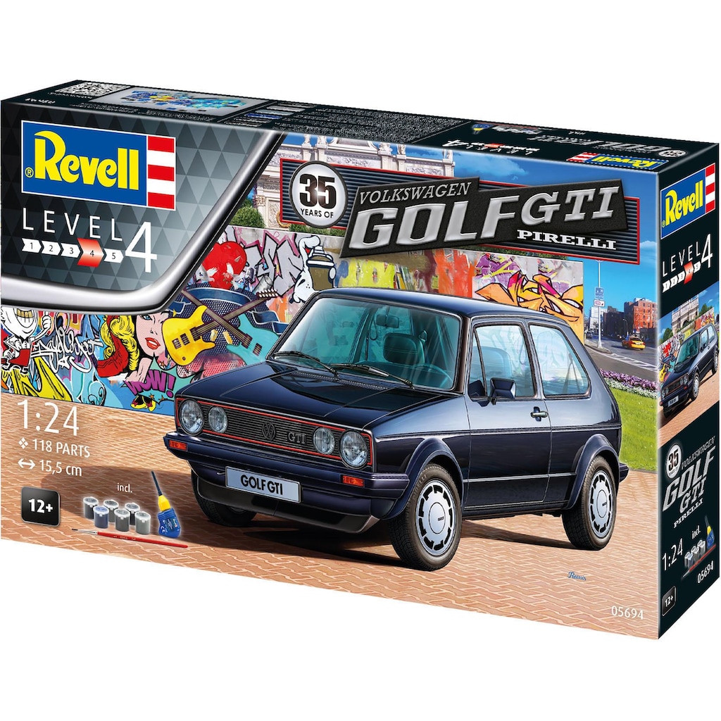 Revell® Modellbausatz »Model Set 35 Jahre VW Golf GTI Pirelli«, (Set), 1:24