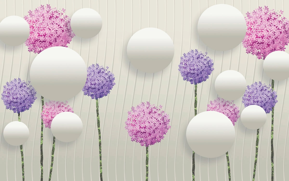 Papermoon Fototapete "Muster mit Blumen"