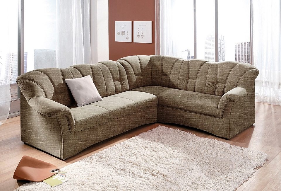 DOMO collection Ecksofa »Papenburg B/T/H: 242/190/84 cm L-Form«, wahlweise mit Bettfunktion, Langer Schenkel links oder rechts