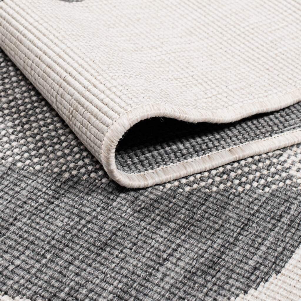 Carpet City Outdoorteppich »DUO RUG 5835«, rund, 5 mm Höhe, Wendeteppich Wetterfest In- & Outdoor, Balkon, Terrasse, Wohnzimmer