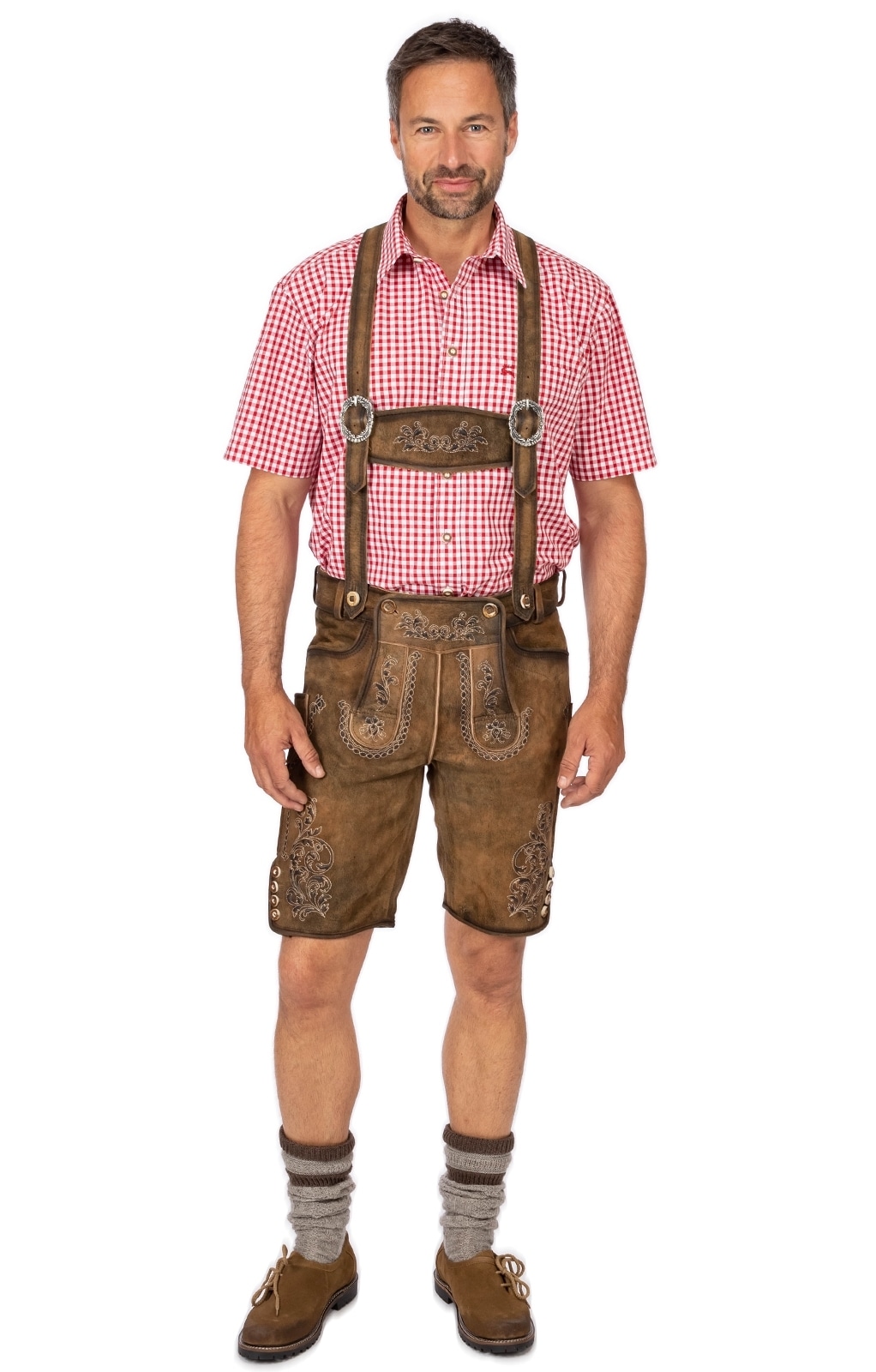 Gwandler Lederhose »Lederhose LUDWIG-gespeckt«