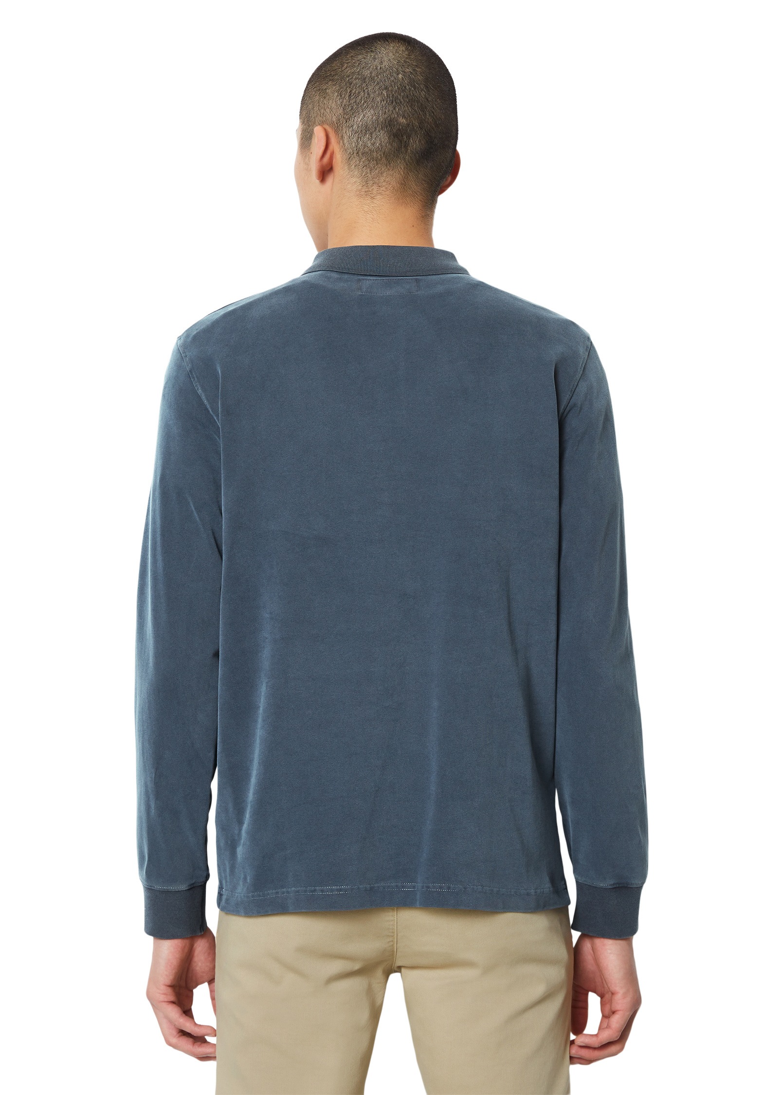 Marc O'Polo Langarm-Poloshirt »aus reiner Bio-Baumwolle«