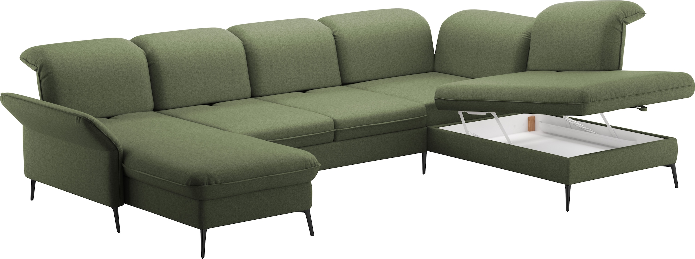 sit&more Wohnlandschaft »Emely«, mit Sitztiefenverstellung optional mit Bettfunktion und Bettkasten