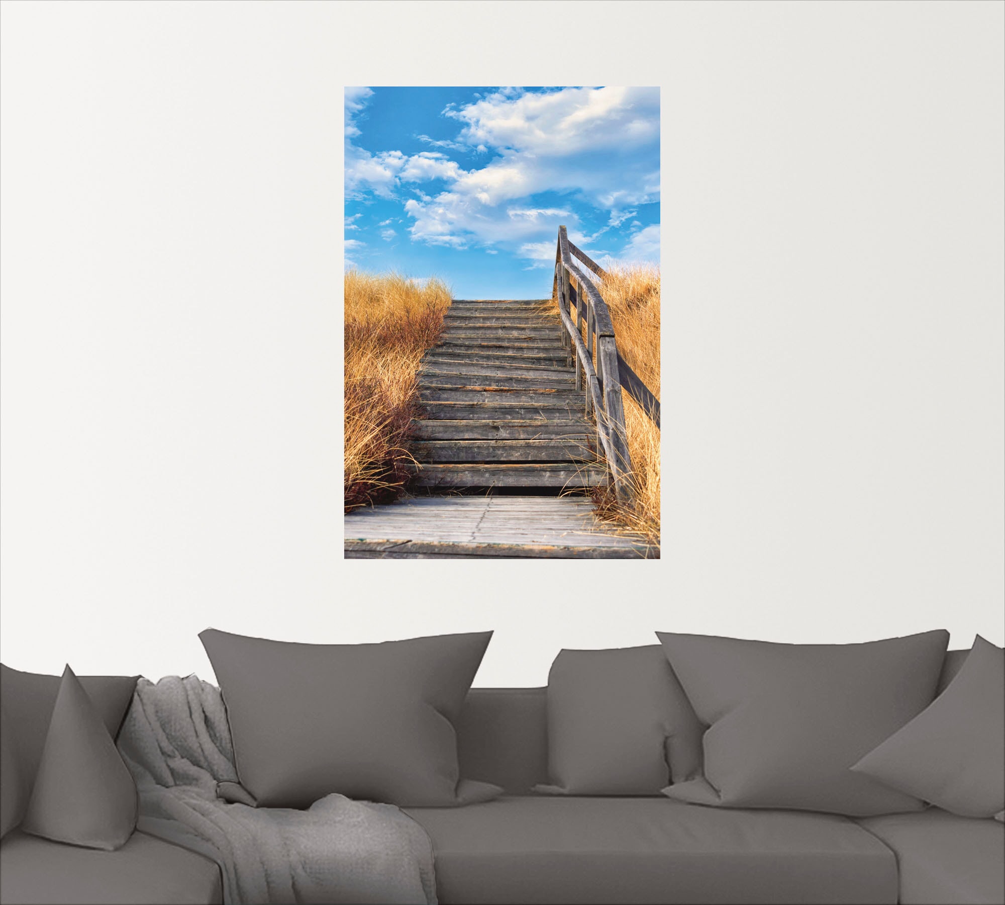 Bohlenweg BAUR »Treppe in Küstenbilder, Alubild, Leinwandbild, Größen kaufen als versch. Poster | (1 Artland Wandaufkleber Wandbild Insel St.), Amrum«, oder