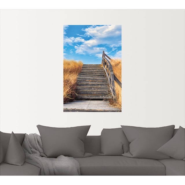 Artland Wandbild »Treppe Bohlenweg Insel Amrum«, Küstenbilder, (1 St.), als  Alubild, Leinwandbild, Wandaufkleber oder Poster in versch. Größen kaufen |  BAUR