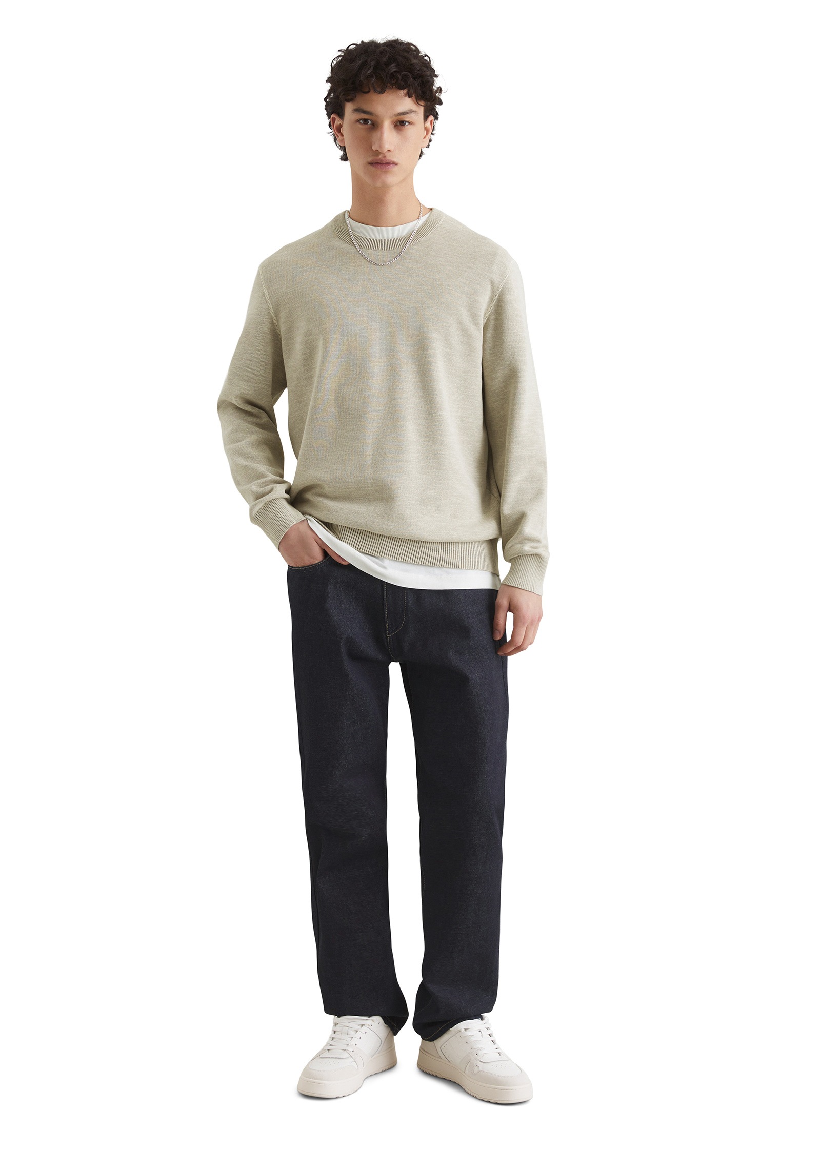 Marc O'Polo DENIM Rundhalspullover »in Double-Face-Qualität«