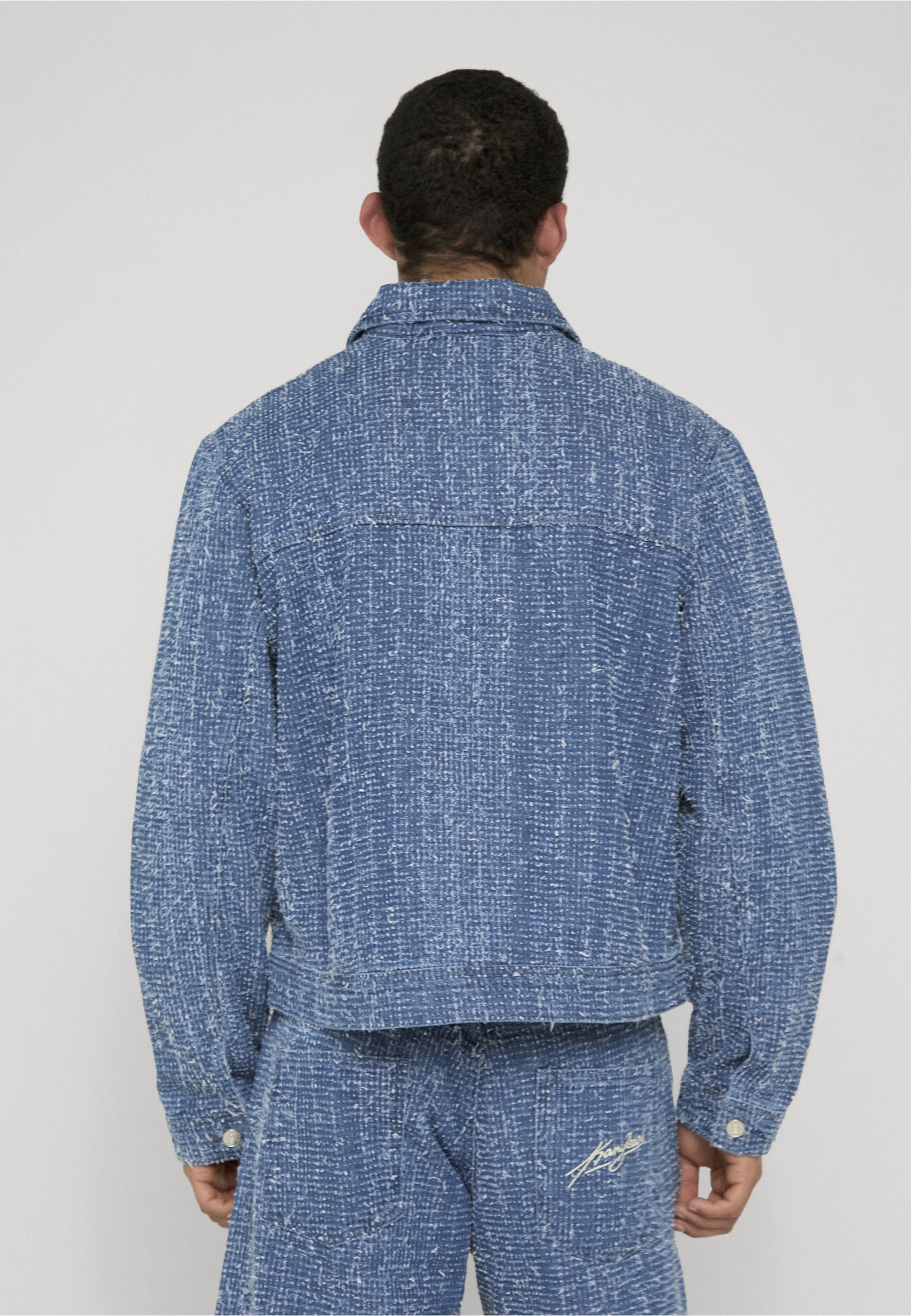 Karl Kani Jeansjacke »Karl Kani Kani Jeans Distressed Zip Denim Jacket« 1 Stk. tlg. ohne Kapuze