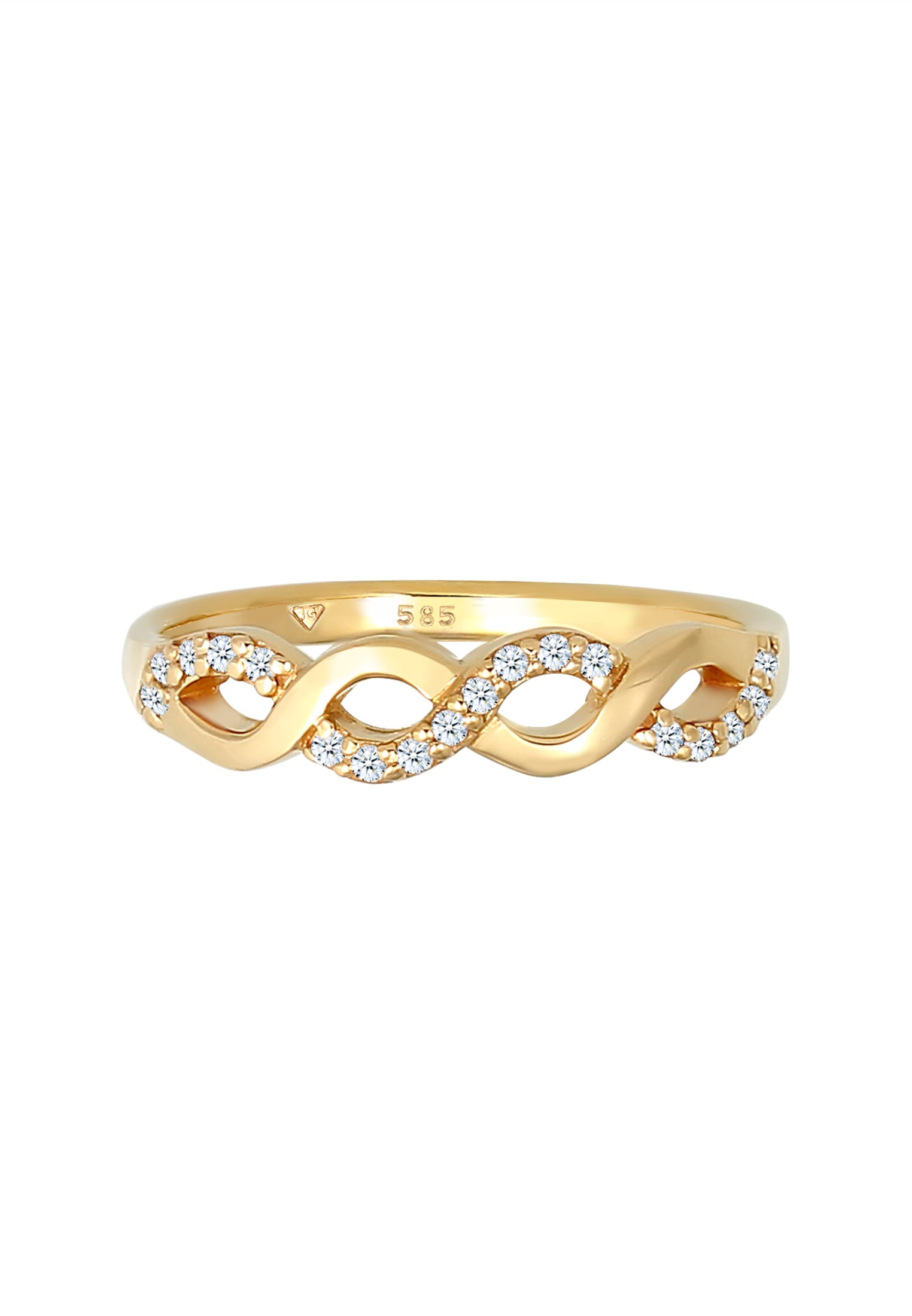 Elli DIAMONDS Verlobungsring »Infinity Verlobung Diamant (0.09 ct.) 585 Gelbgold«