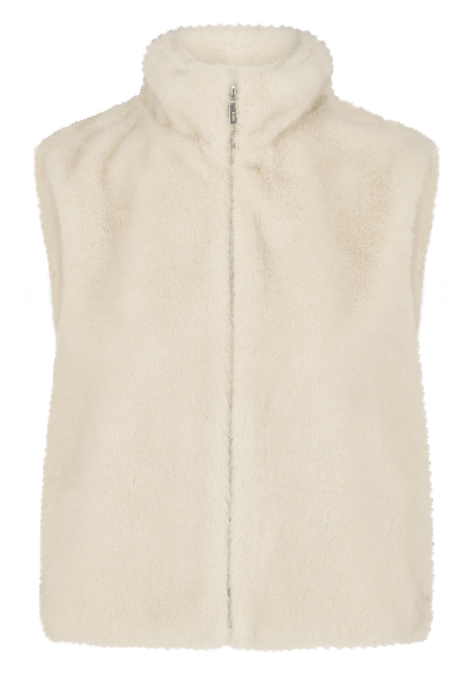 Zero Plüschweste »Damen Fur-Weste mit hohem Kragen« Material