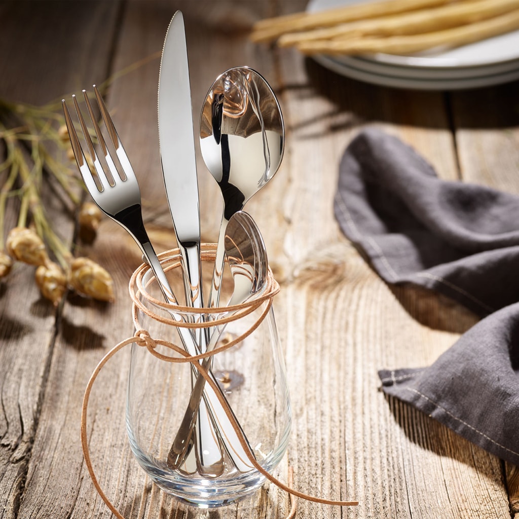 like. by Villeroy & Boch Besteck-Set »Besteckset Essential 24er Set silber« Spülmaschinenfest