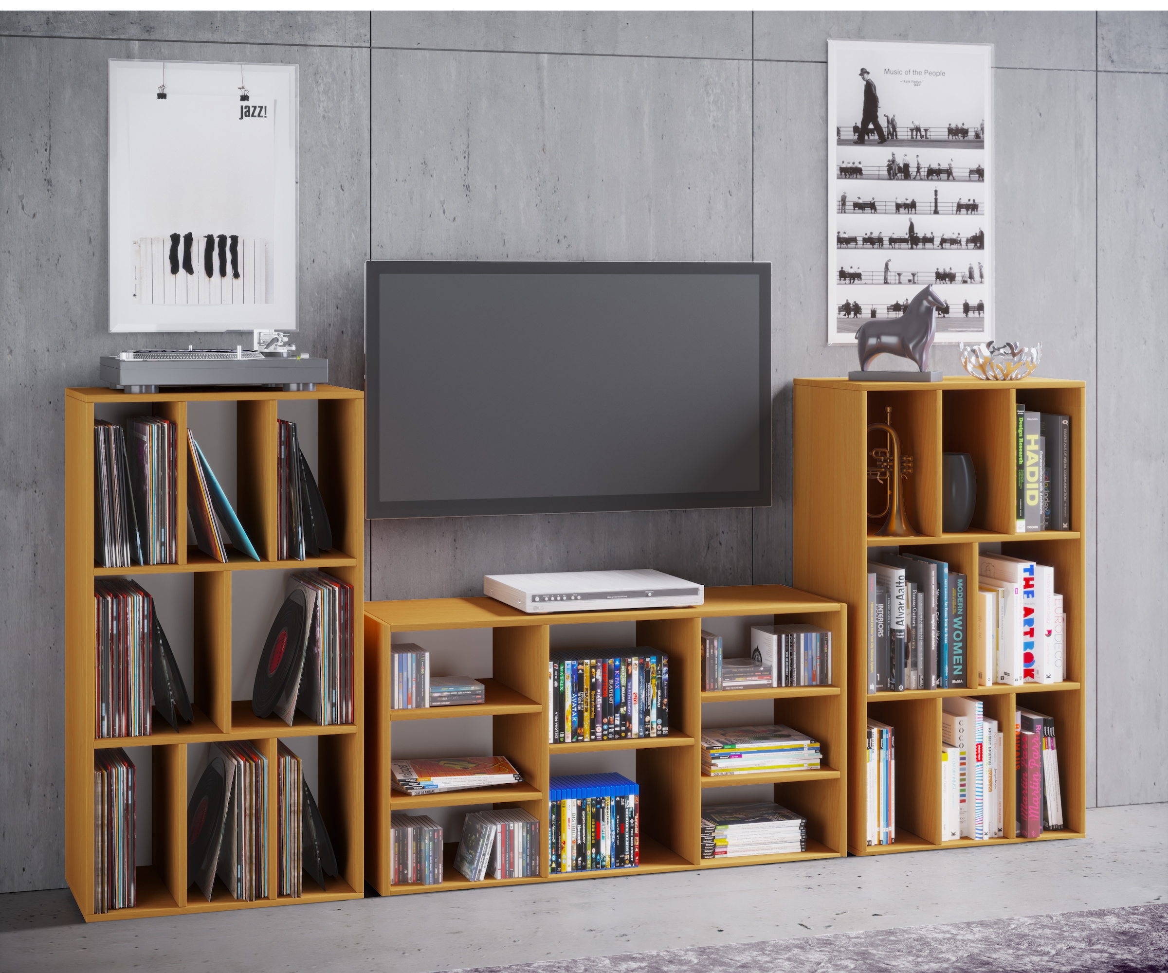 VCM Standregal »Schallplattenregal Raumteiler LP Schaltino« 1 Stk. tlg.