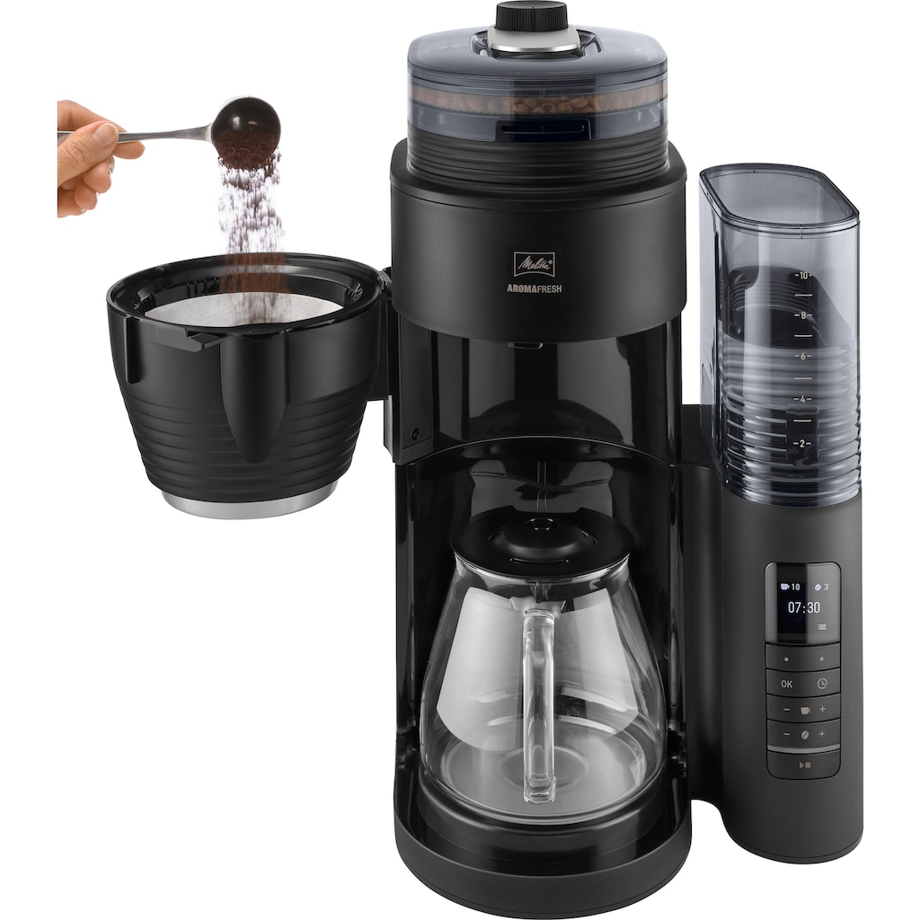 Melitta Kaffeemaschine mit Mahlwerk »AromaFresh Pro X 1030-02«, 1,25 l Kaffeekanne, Papierfilter, 1x4