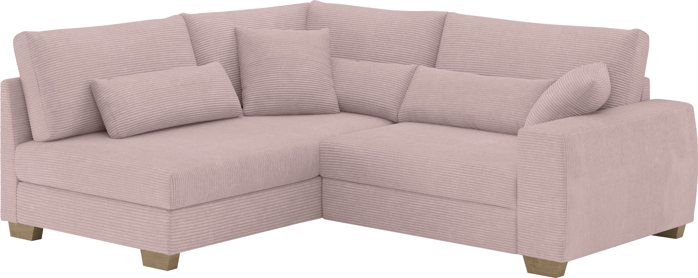 Mr. Couch Ecksofa "Hilla L-Form" Mit Federkern, wahlweise mit Bettfunktion günstig online kaufen