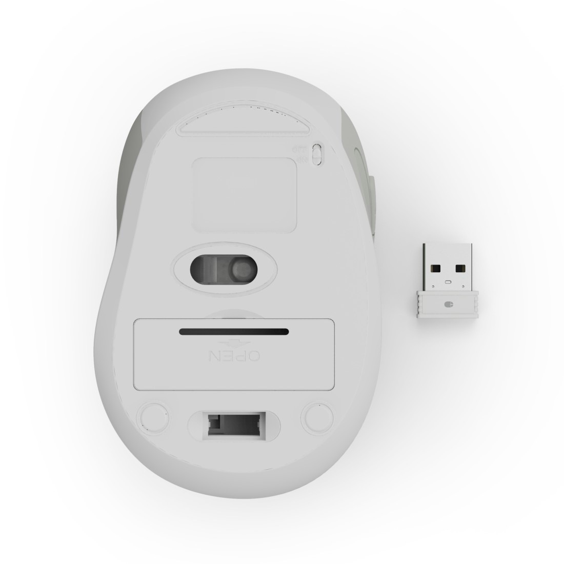 Hama Maus »Funkmaus WM-400 ergonomisch optisch 6 Tasten leise« Funk Ergonomisch, flüsterleise, 6 Tasten, DPI-Schalter, USB-Empfänger
