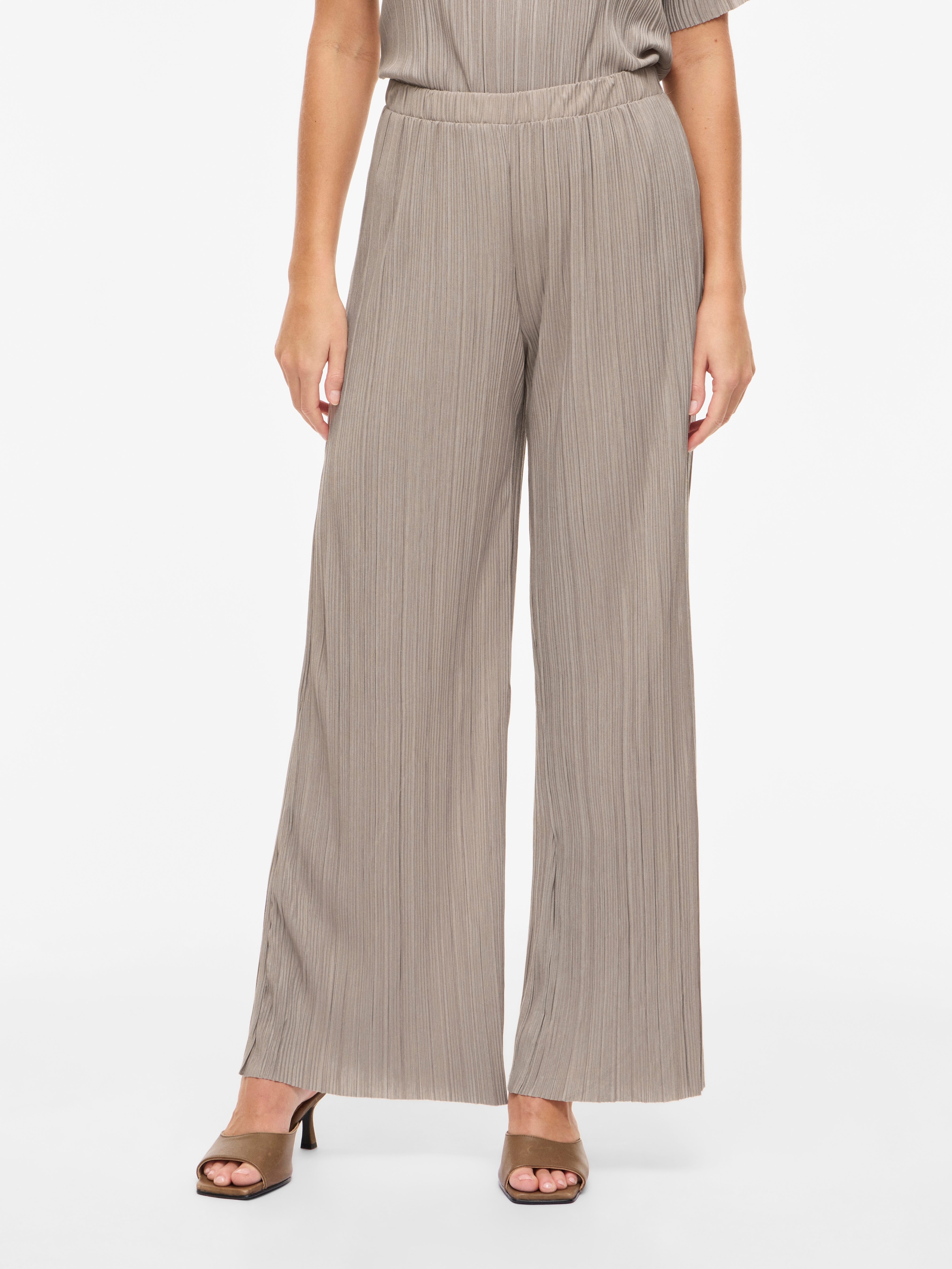 Vila Schlupfhose "VIPLISA HW LOOSE PANTS - NOOS" Sommerhose, plissierte Optik