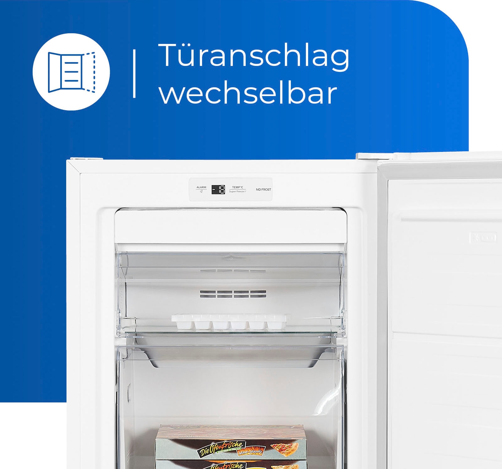 exquisit Gefrierschrank »GS271-NF-H-010E«, 169,1 cm hoch, 55,9 cm breit, 194 L Volumen, NoFrost, Schnellgefrieren, 4 Sterne