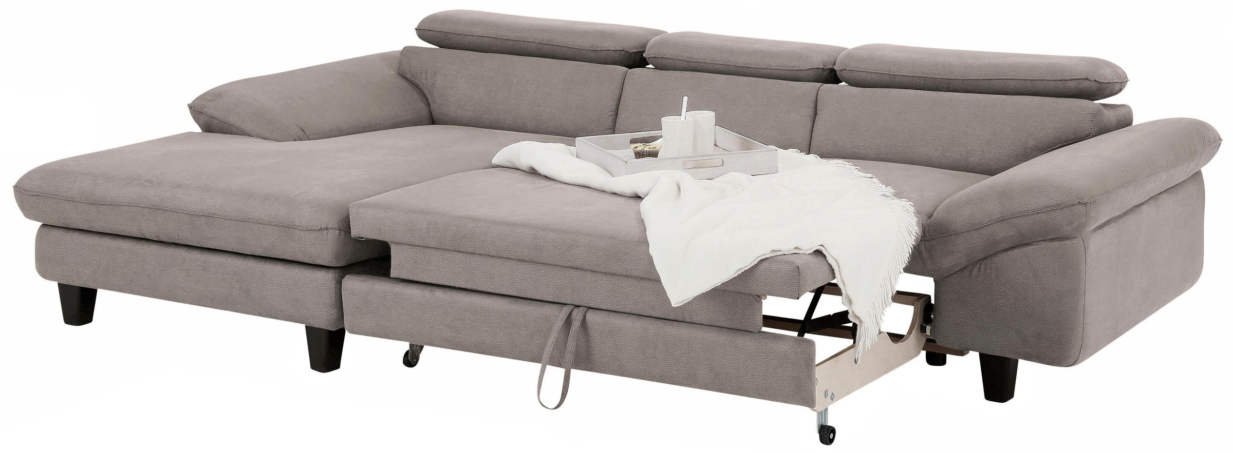 Home affaire Ecksofa »Pilot L-Form«, mit Kopfteilverstellung, wahlweise mit Bettfunktion & Bettkasten